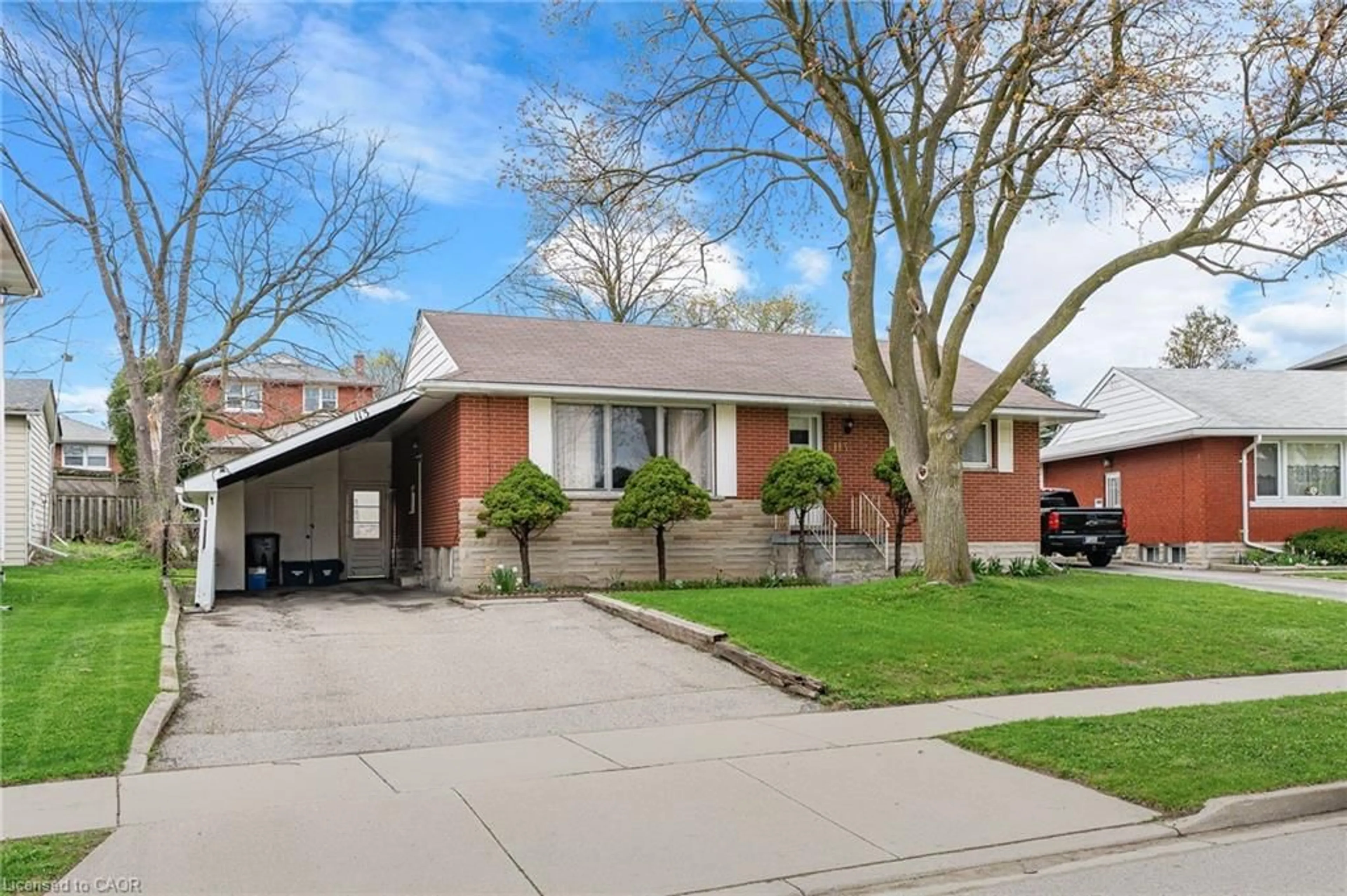 Home with brick exterior material, street for 113 Plymouth Rd, Kitchener Ontario N2G 3G7