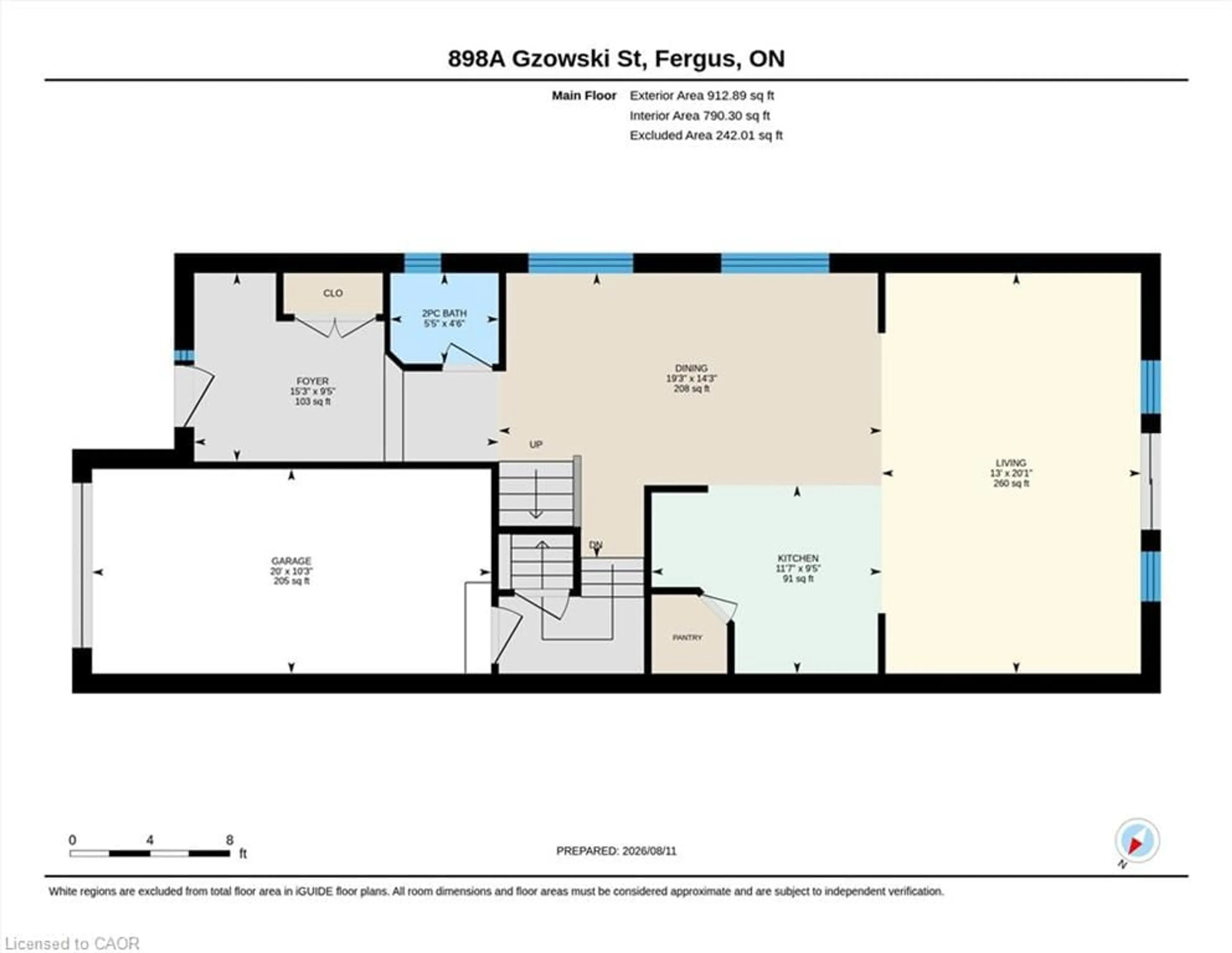 Floor plan for 898 Gzowski St, Fergus Ontario N1M 3L4