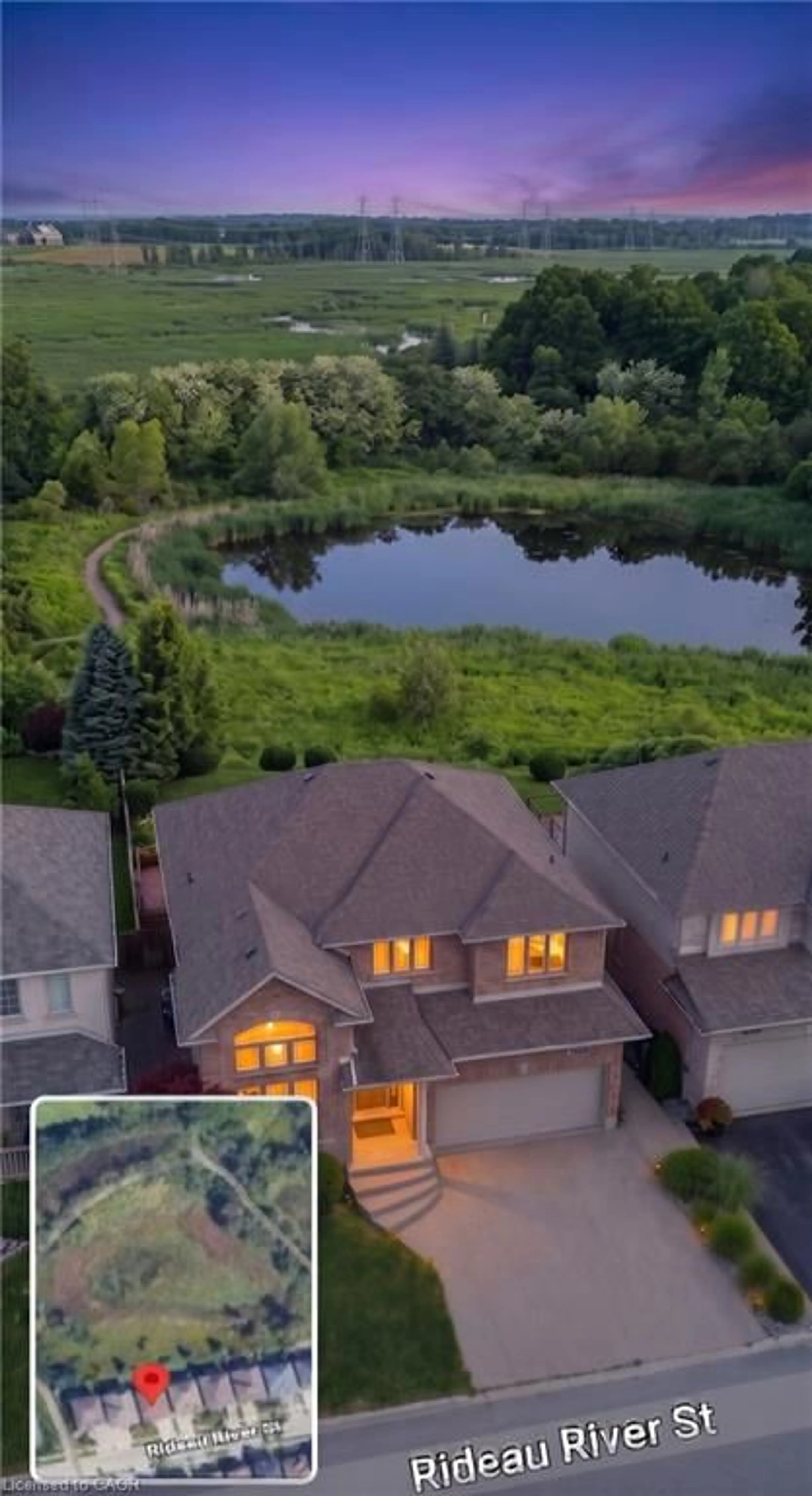 A pic from outside/outdoor area/front of a property/back of a property/a pic from drone, water/lake/river/ocean view for 430 Rideau River St, Waterloo Ontario N2V 2Y4