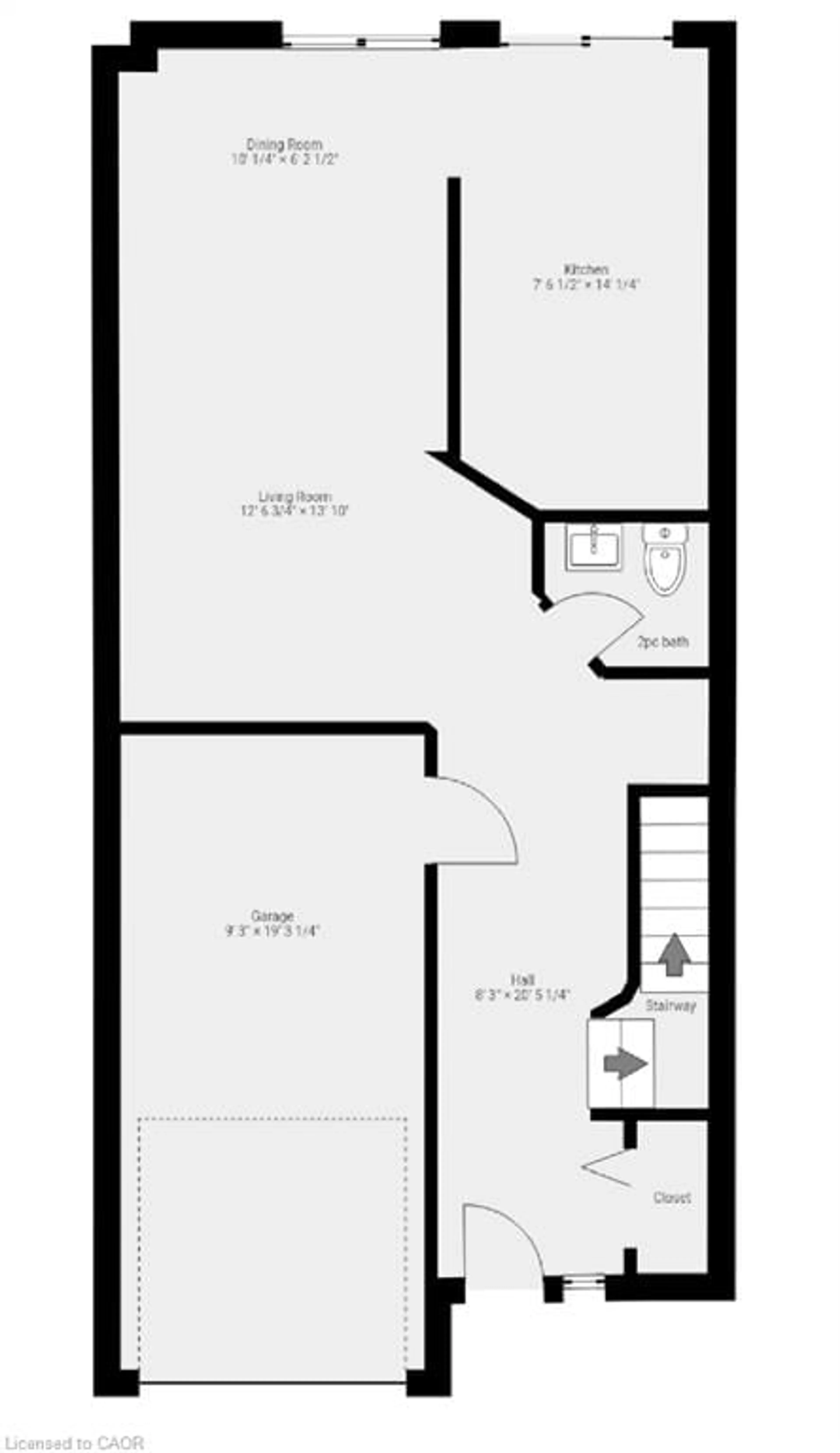 Floor plan for 1860 Upper Gage Ave #15, Hamilton Ontario L8W 3Y6