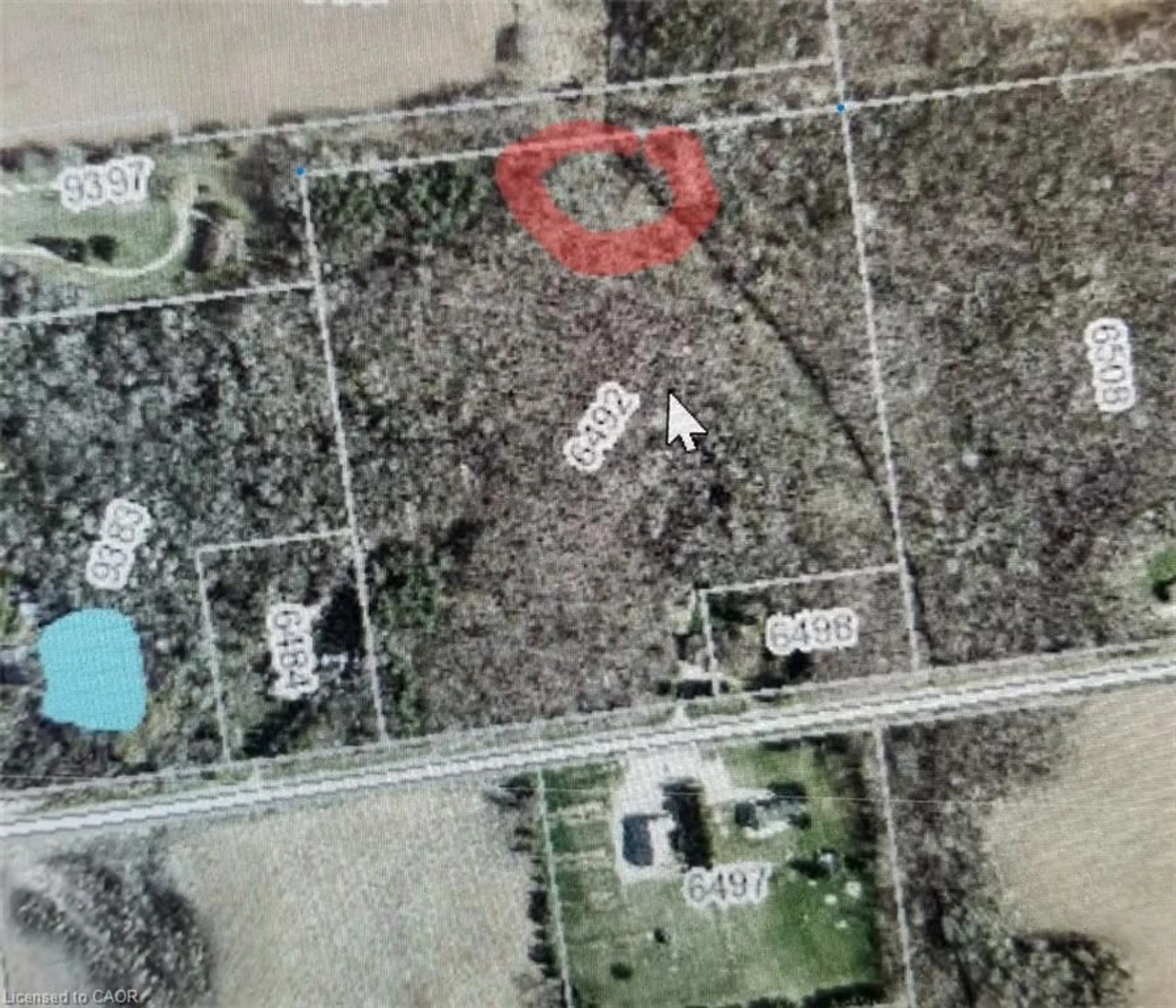A pic from outside/outdoor area/front of a property/back of a property/a pic from drone, street for 6492 10th Line, Harriston Ontario N0G 1Z0