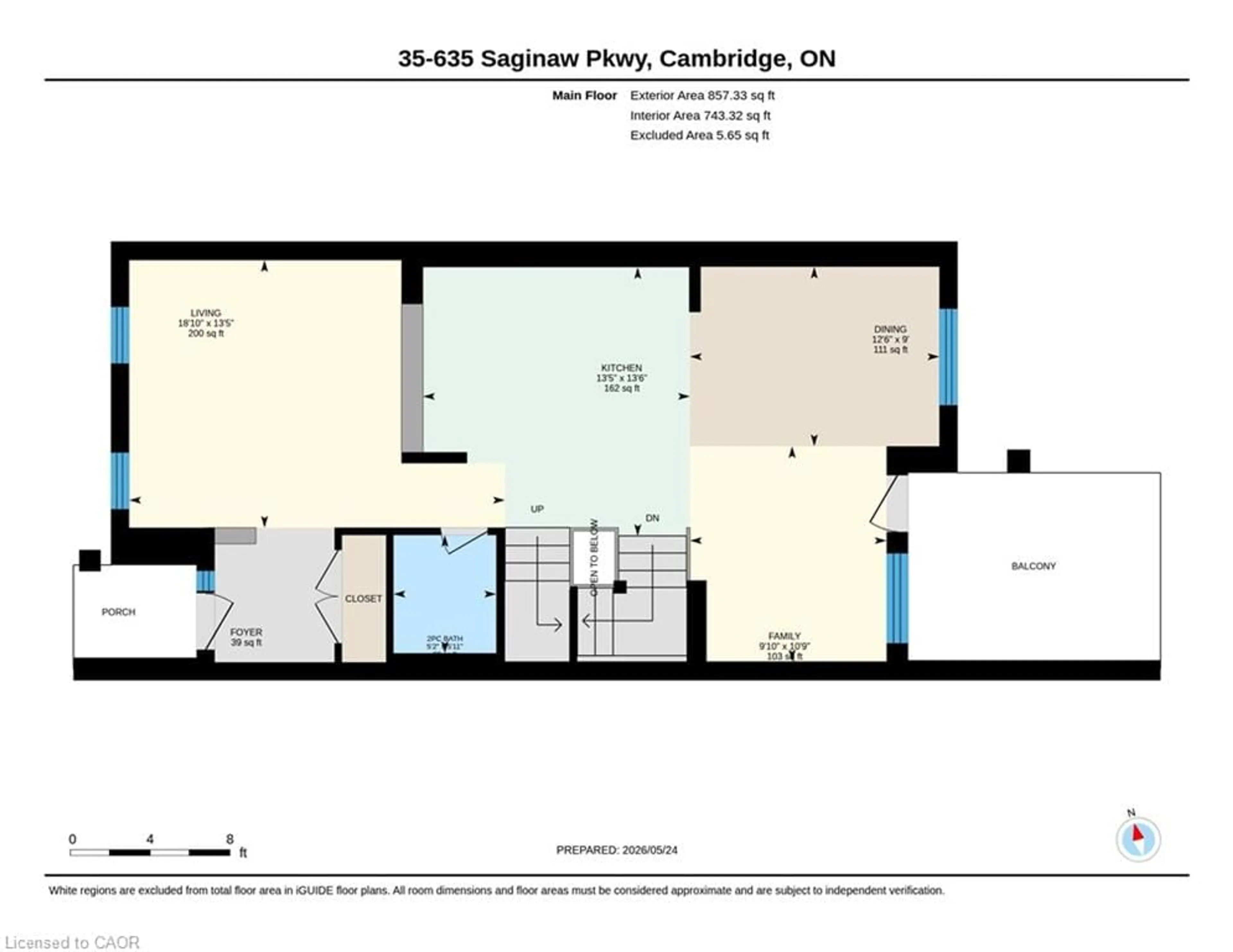 Floor plan for 635 Saginaw Pky #35, Cambridge Ontario N1T 0C1
