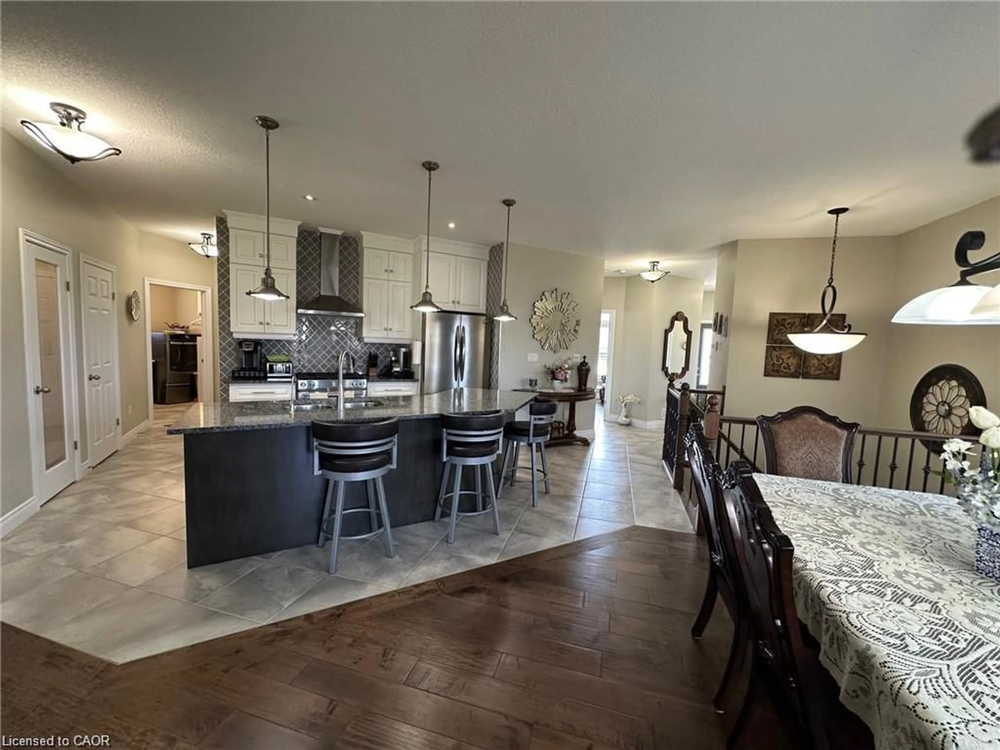 Open concept kitchen, ceramic/tile floor for 64 English Cres, Plattsville Ontario N0J 1S0