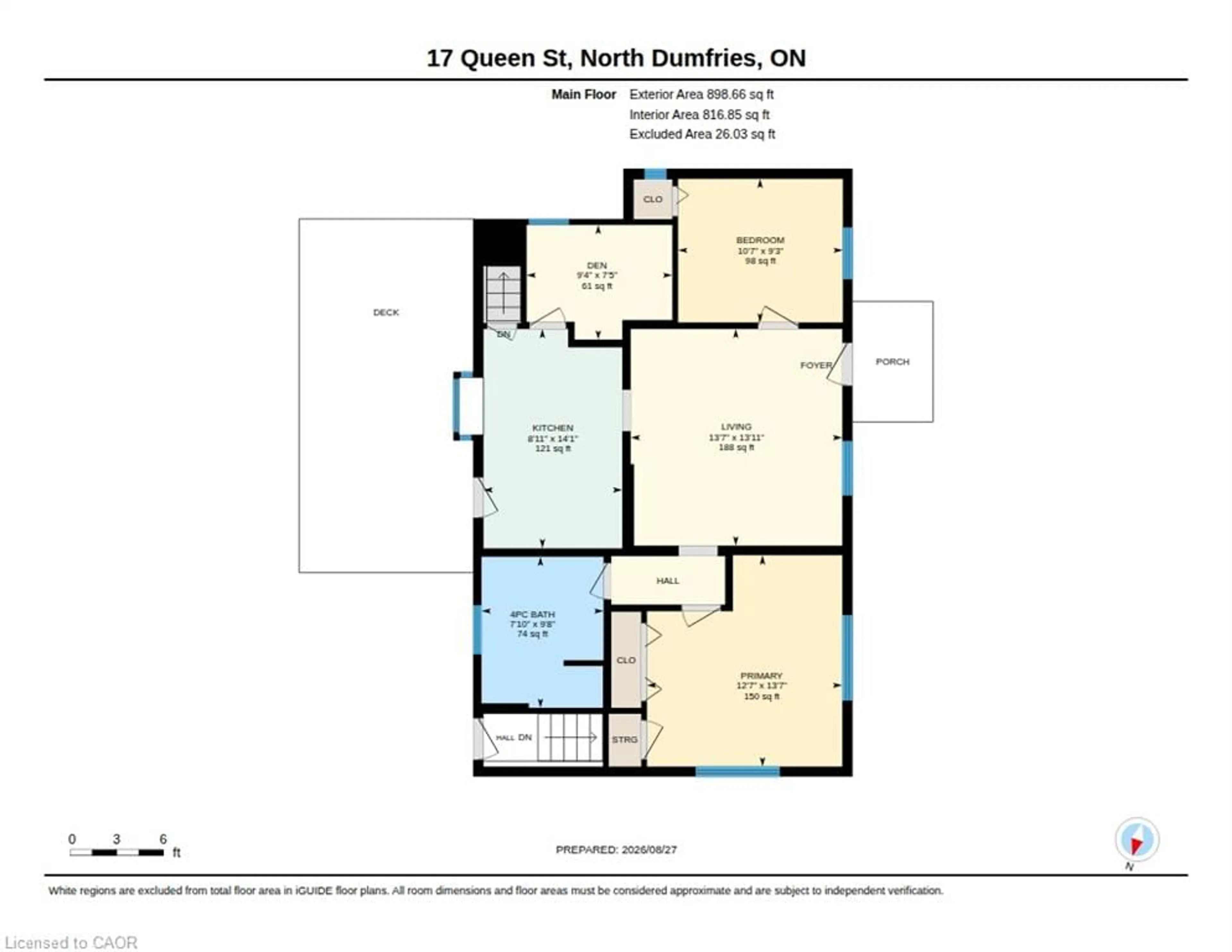 Floor plan for 17 Queen St, North Dumfries Ontario N0B 1L0