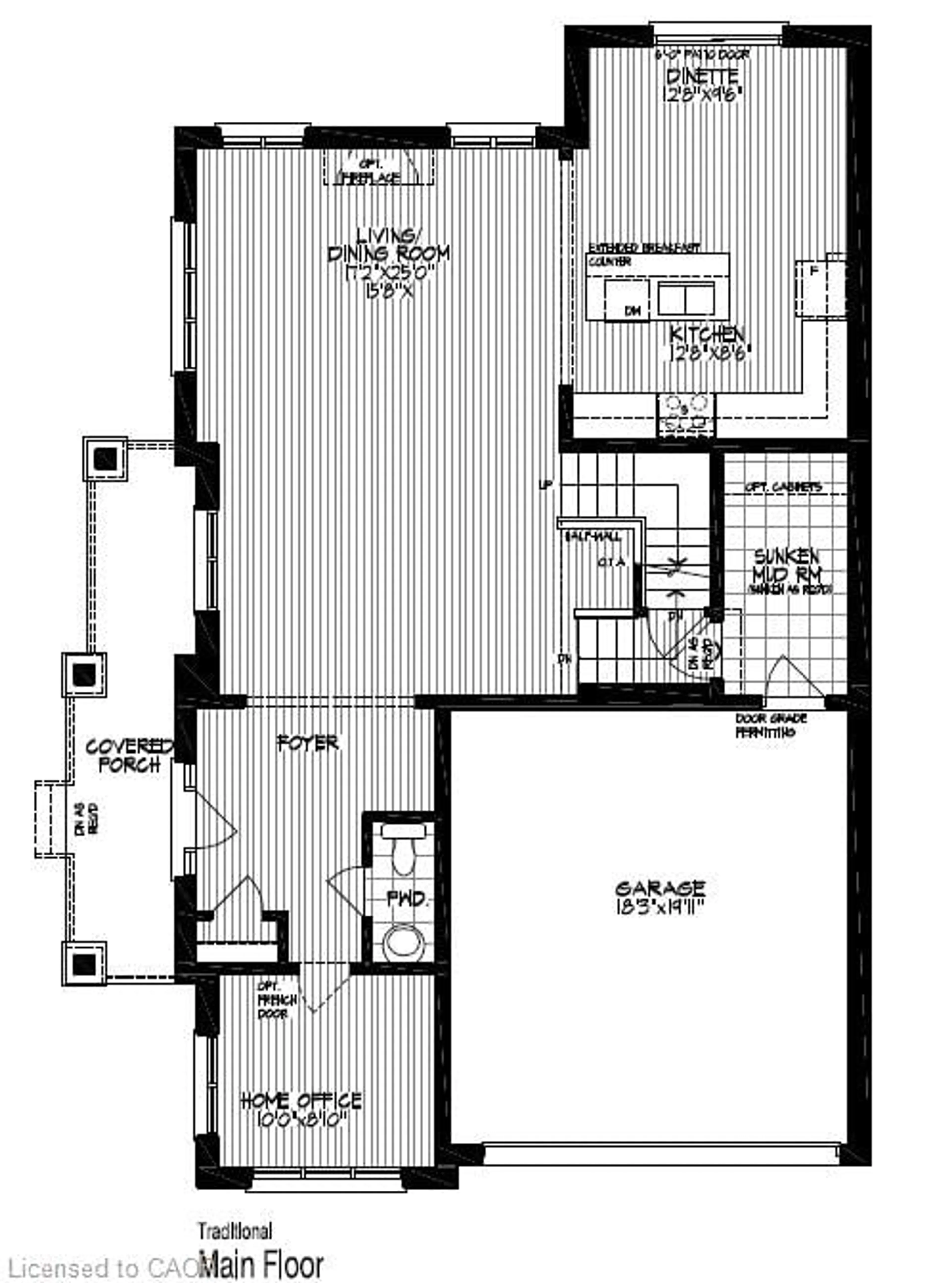 Floor plan for 54 Pine Warbler St #Lot 0023, Kitchener Ontario N2P 0J1