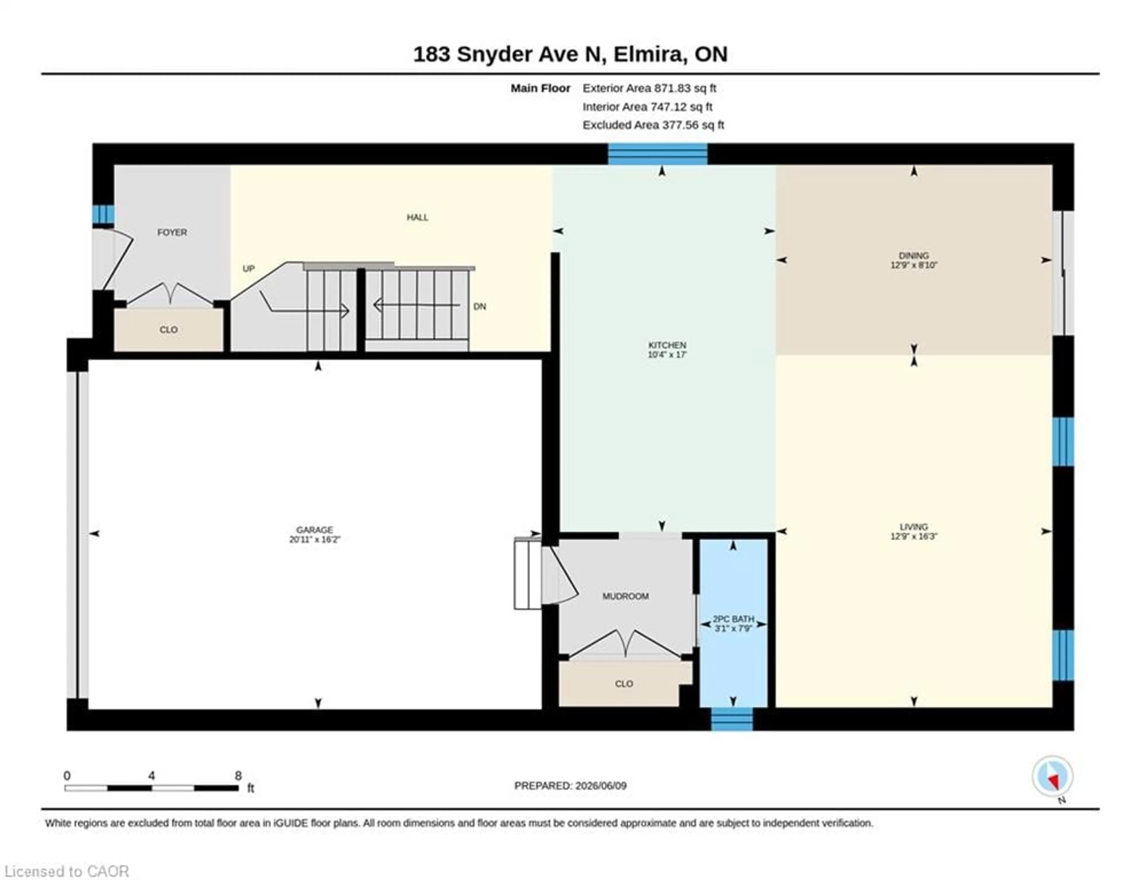 Floor plan for 183 Snyder Ave, Elmira Ontario N3B 0C9