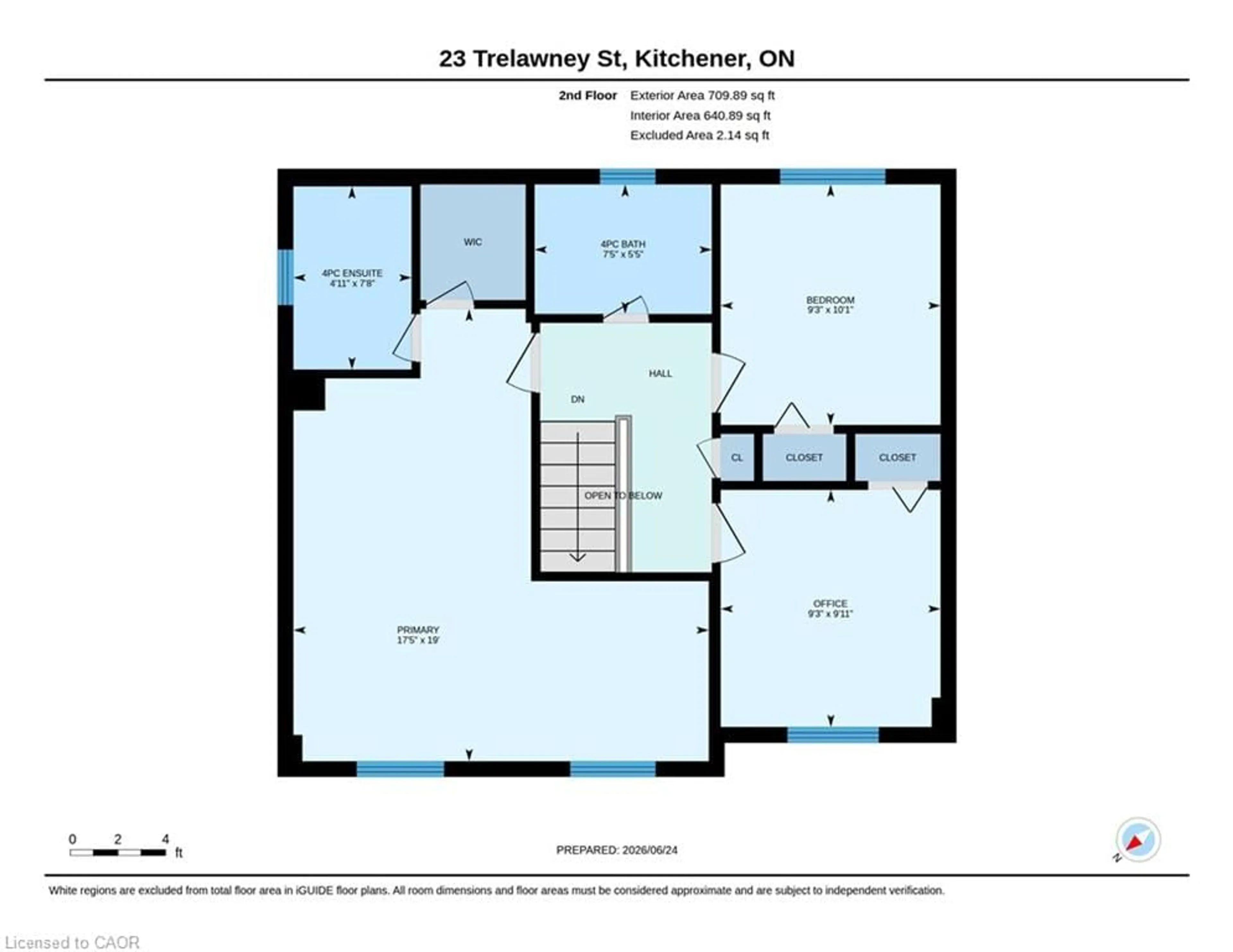 Floor plan for 23 Trelawney St, Kitchener Ontario N2N 3A8