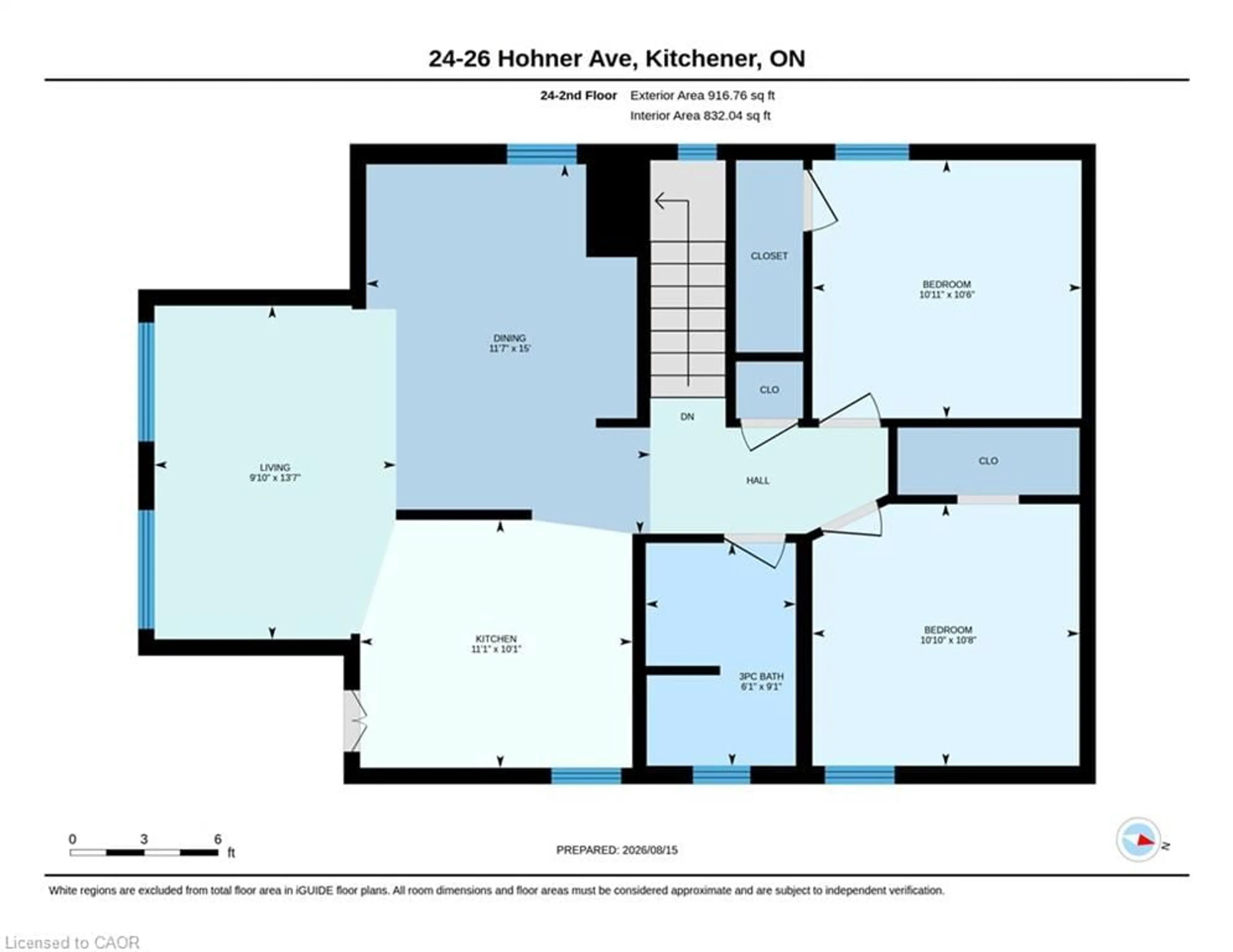 Floor plan for 24 Hohner Ave, Kitchener Ontario N2H 2V4