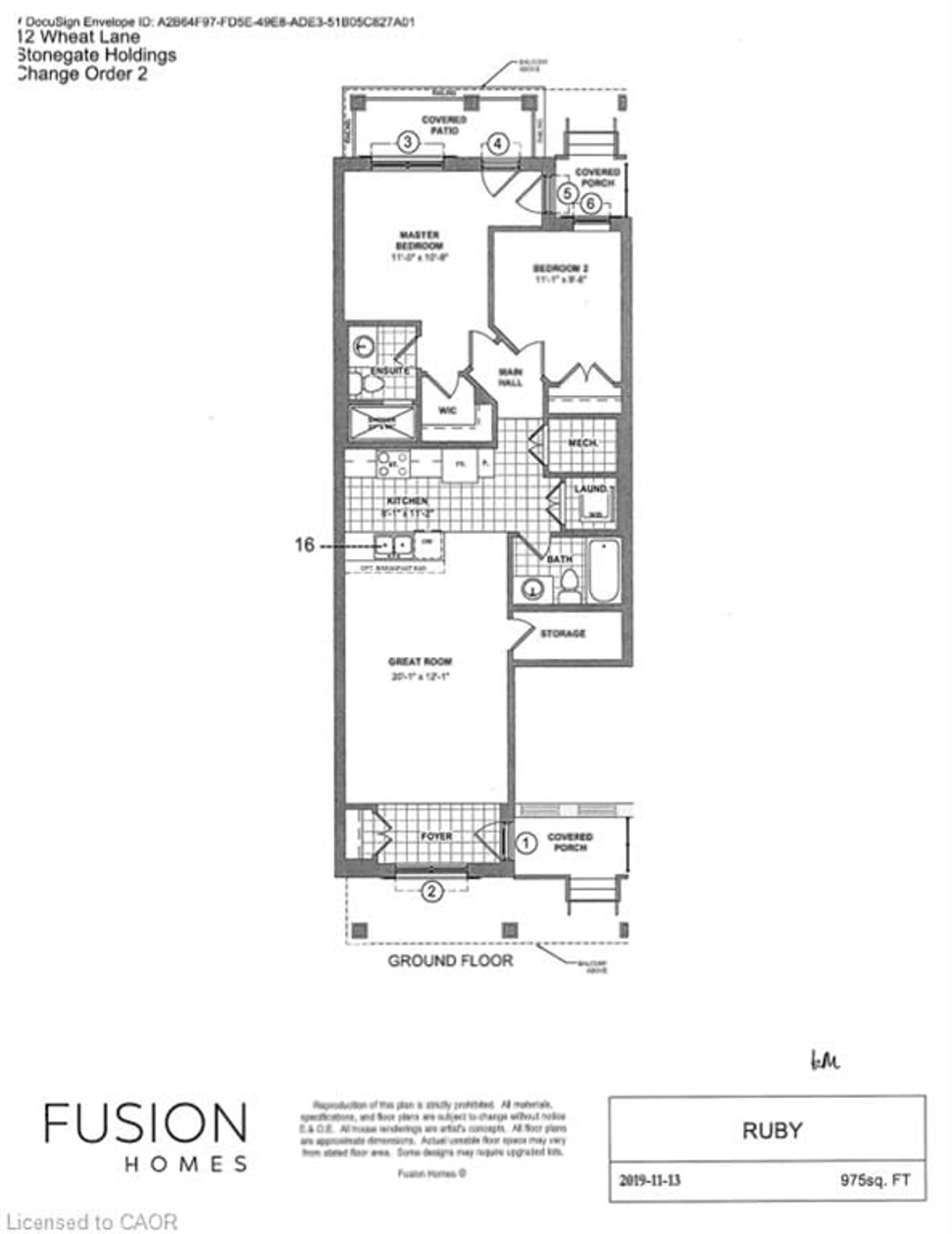 Floor plan for 12 Wheat Lane, Kitchener Ontario N2R 0R6