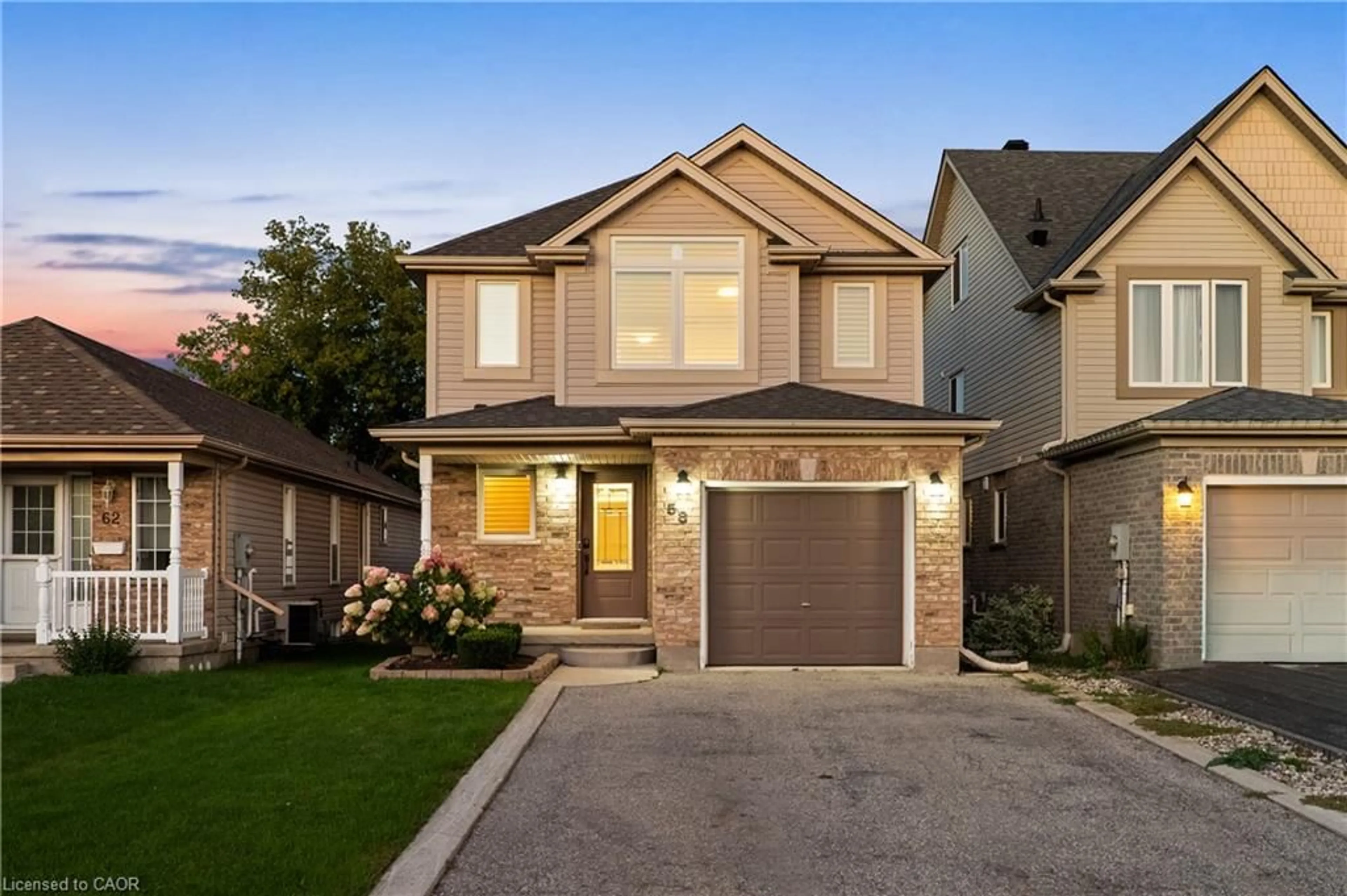 Home with brick exterior material, street for 58 Chateau Cres, Cambridge Ontario N3H 5S2