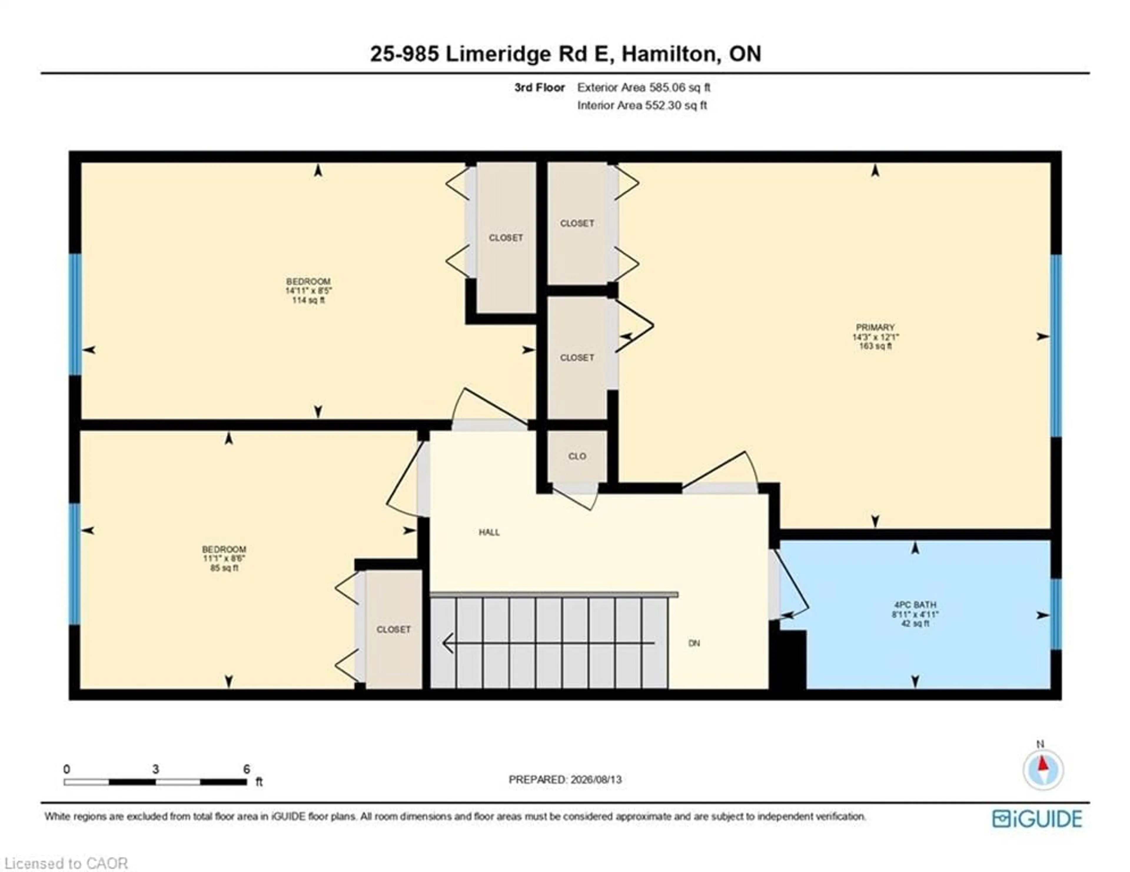 Floor plan for 985 Limeridge Rd #25, Hamilton Ontario L8W 1X9