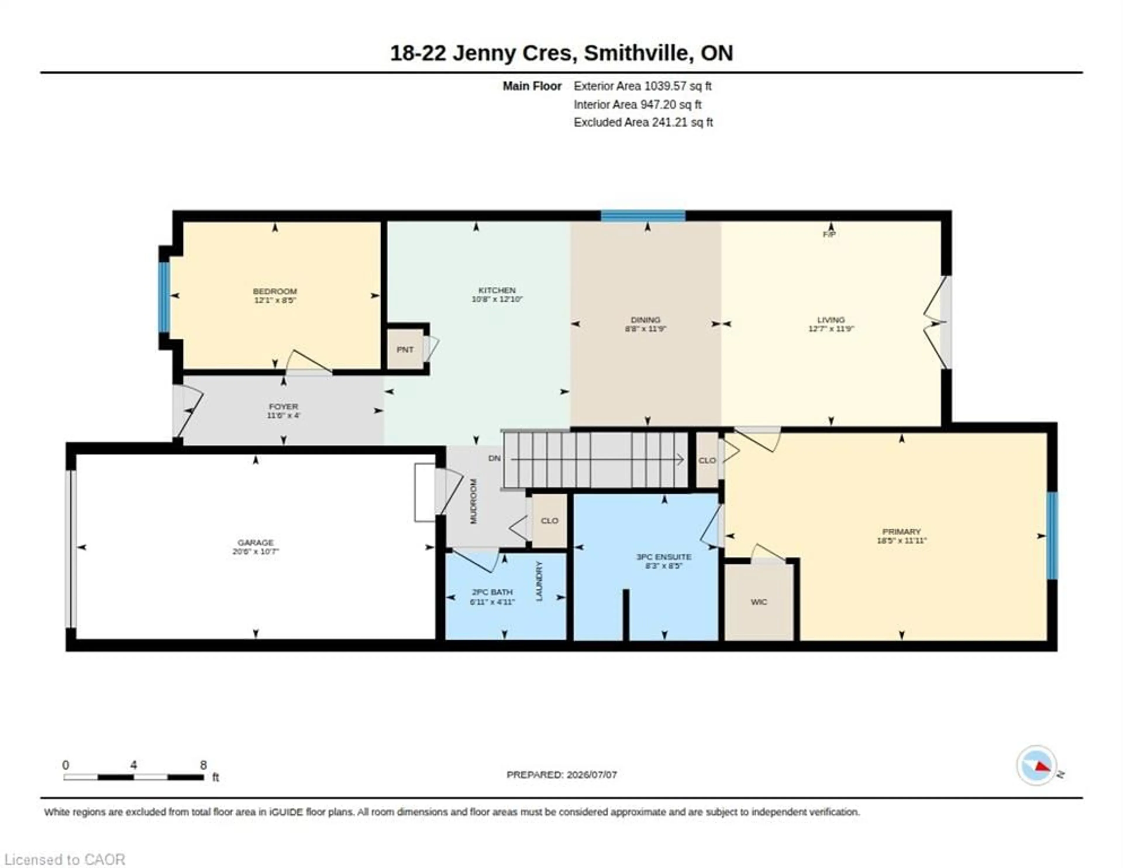 Floor plan for 22 Jenny Cres #18, Smithville Ontario L0R 2A0