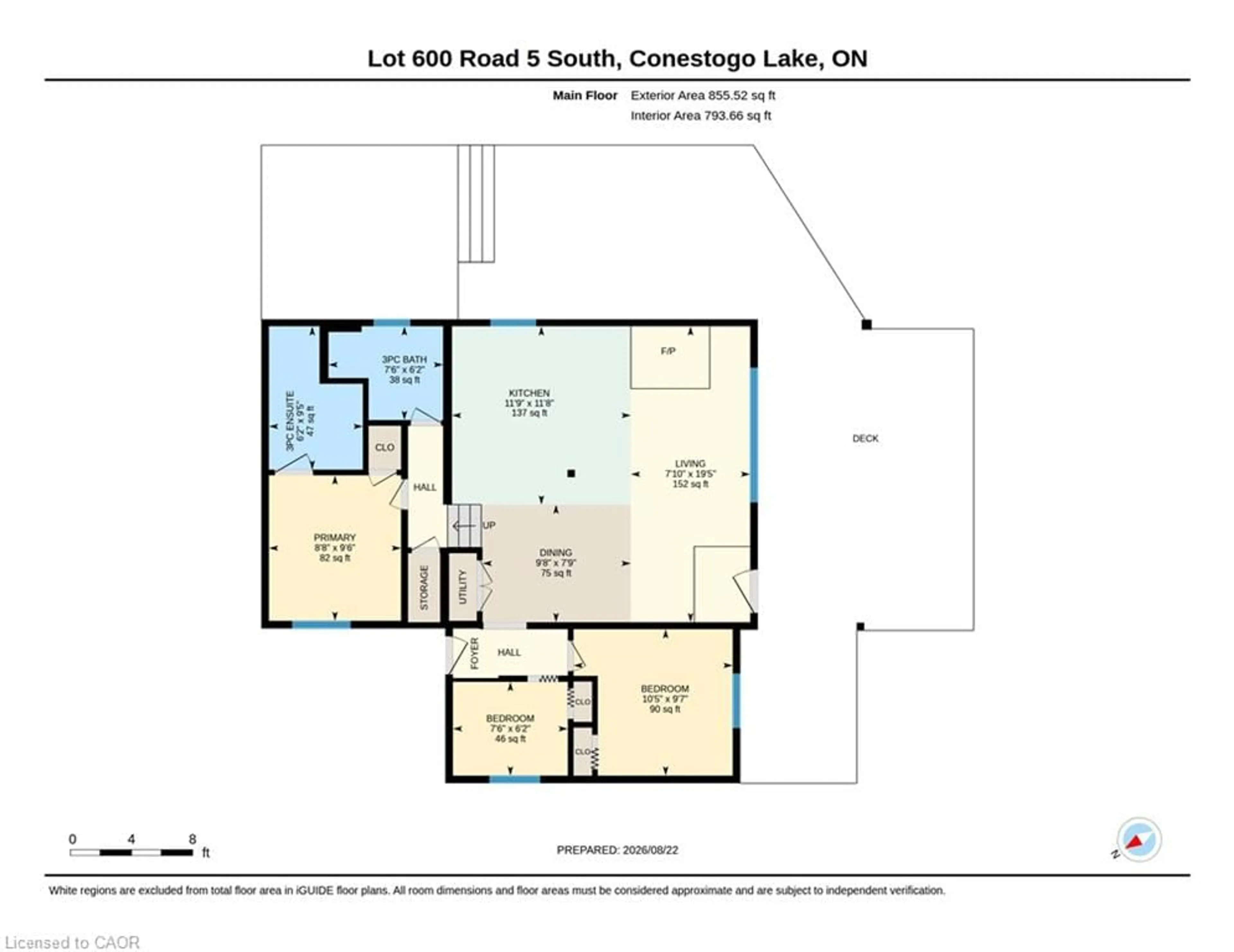 Floor plan for LOT 600 5a Rd, Conestogo Lake Ontario N0G 1P0
