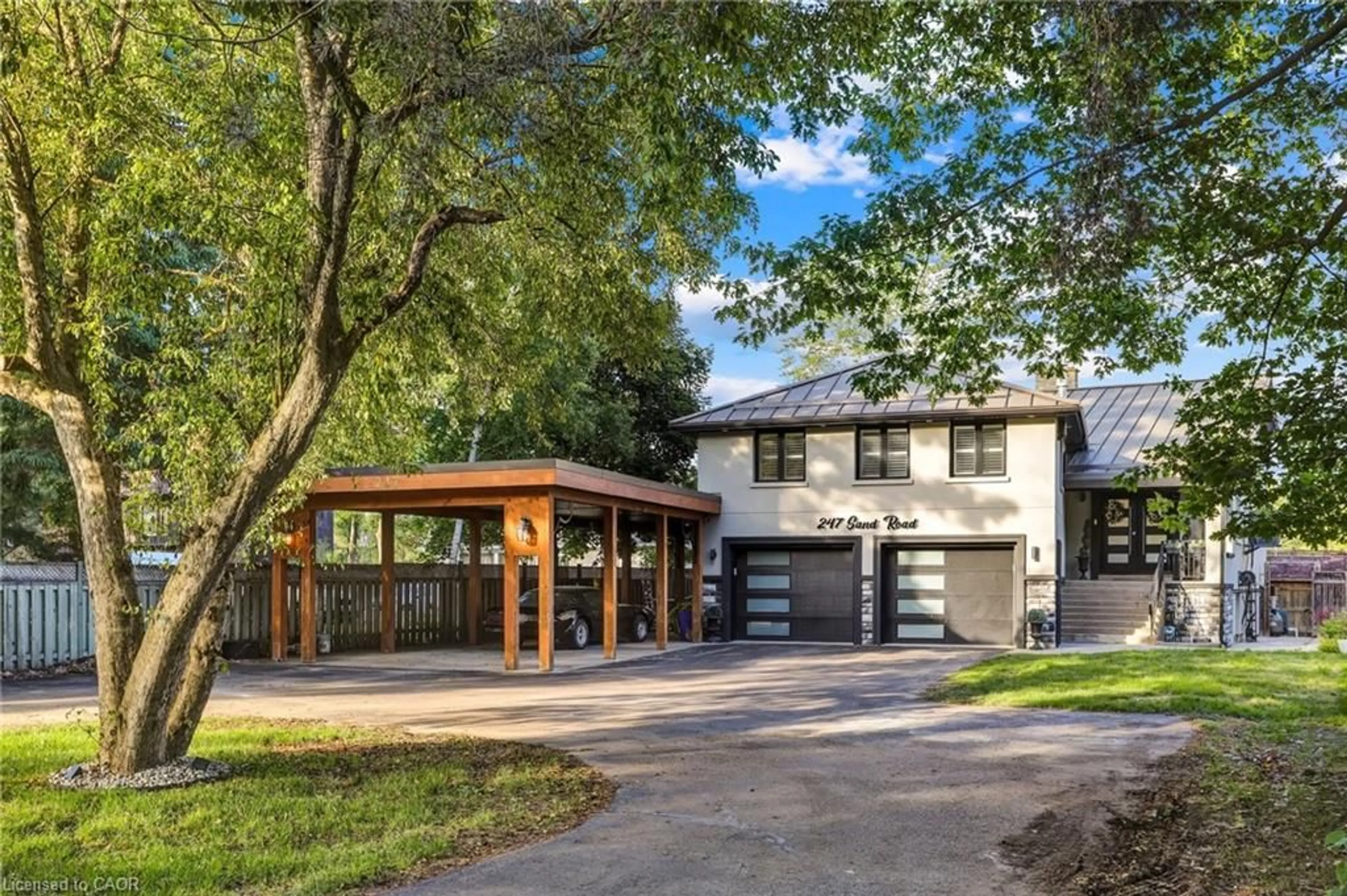 Home with vinyl exterior material, street for 247 Sand Rd, Holland Landing Ontario L9N 1K1