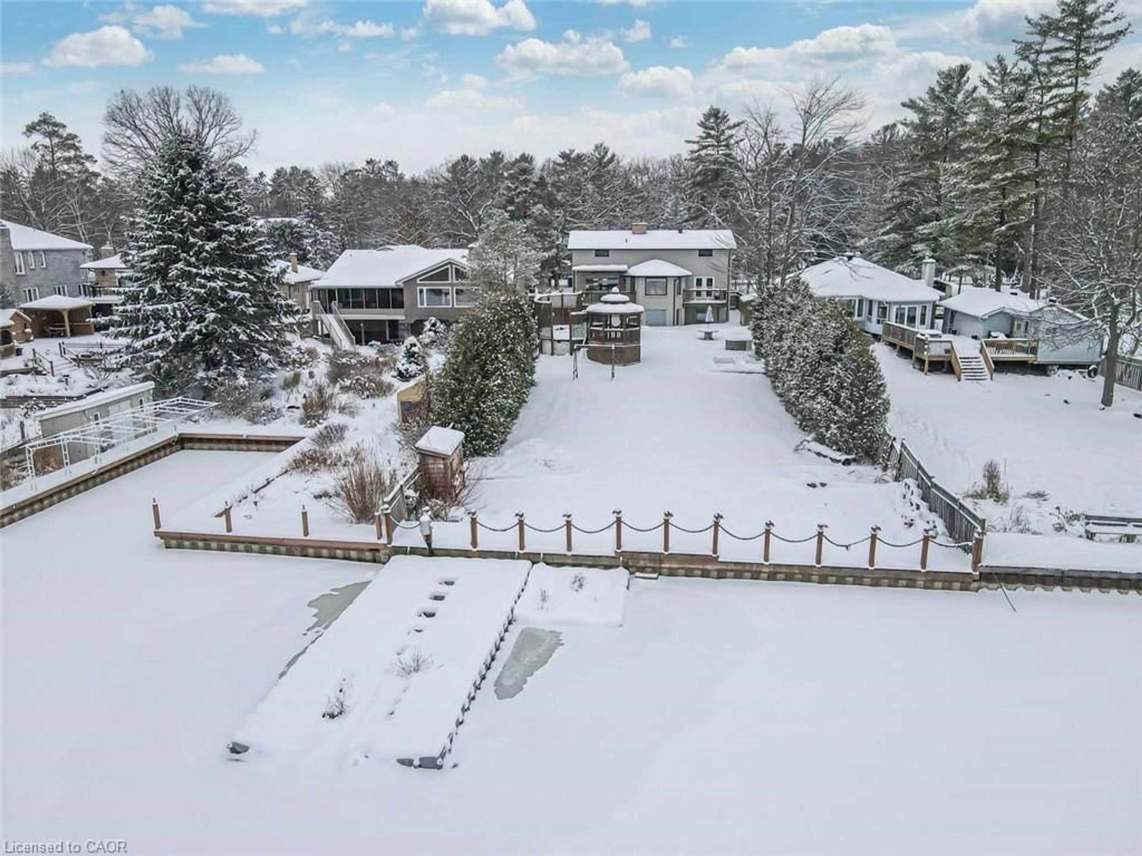 A pic from outside/outdoor area/front of a property/back of a property/a pic from drone, mountain view for 247 Sand Rd, Holland Landing Ontario L9N 1K1