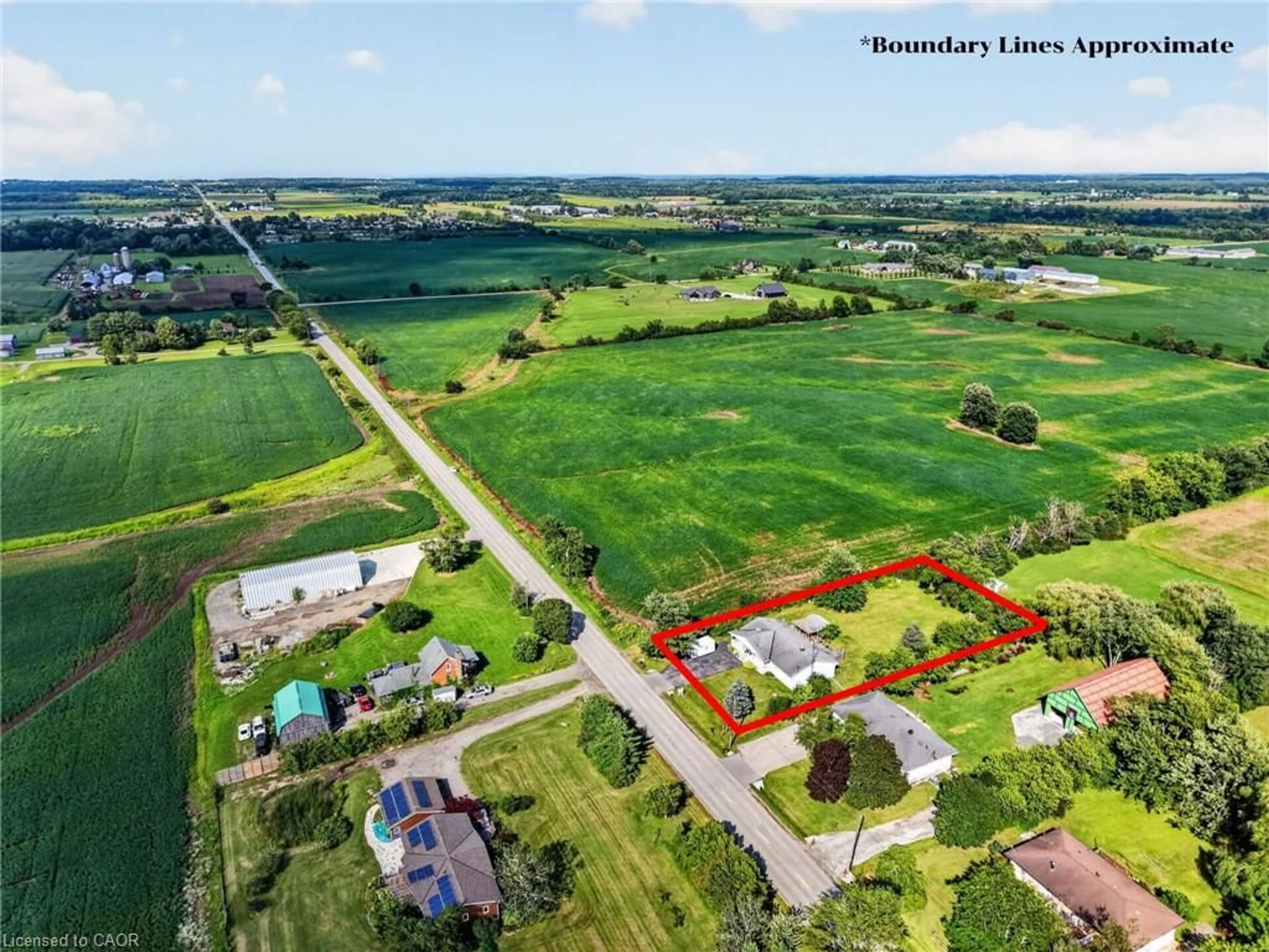 A pic from outside/outdoor area/front of a property/back of a property/a pic from drone, street for 3235 Grassie Rd, West Lincoln Ontario L0R 1M0