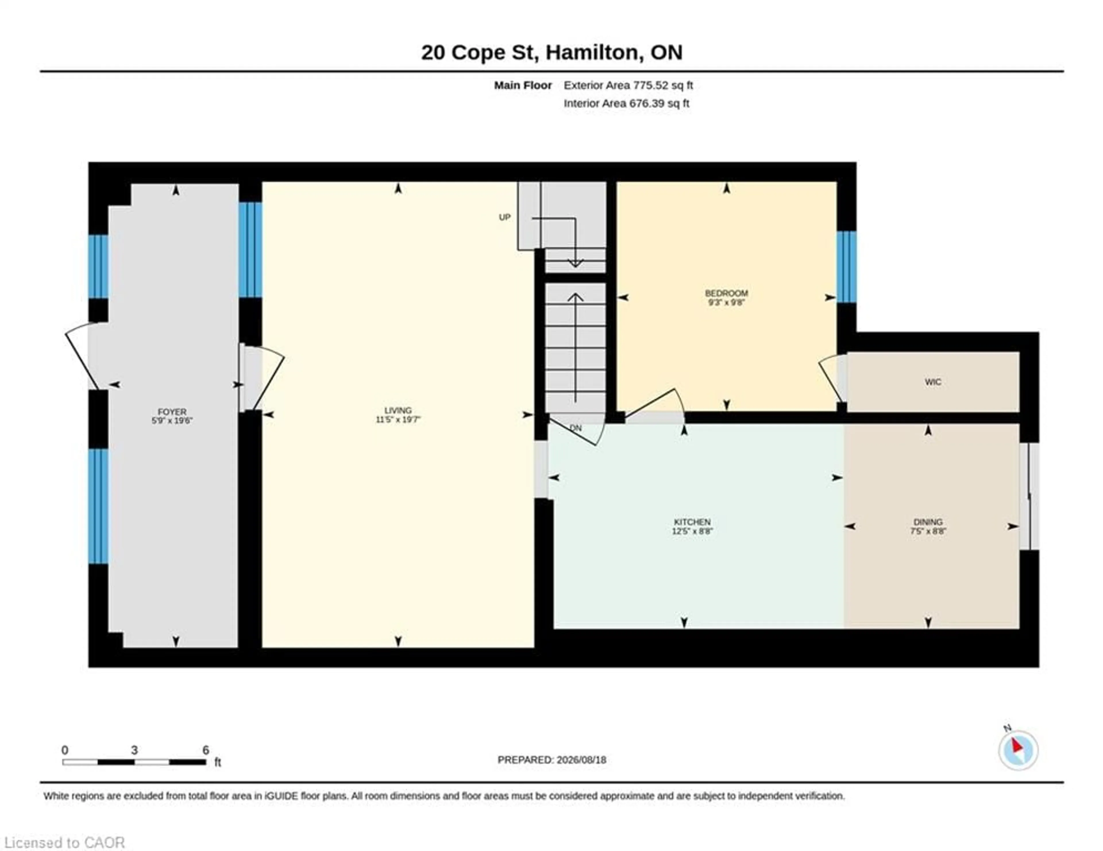 Floor plan for 20 Cope St, Hamilton Ontario L8H 5A9