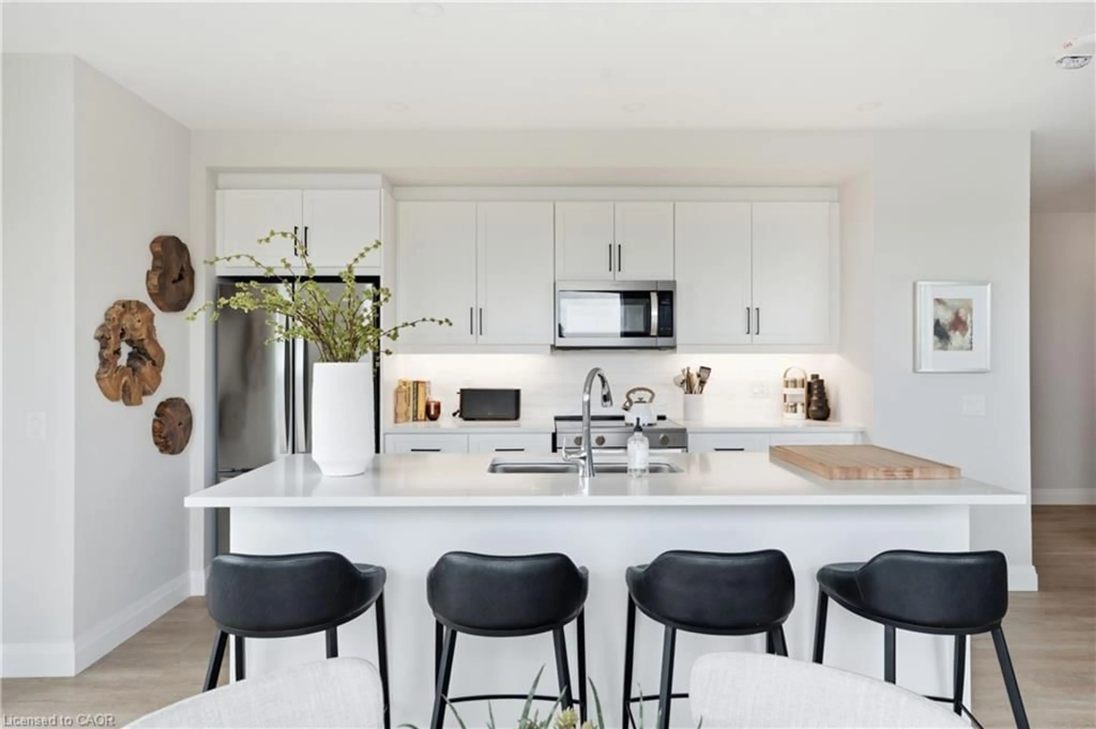 Contemporary kitchen, ceramic/tile floor for 1882 Gordon St #307, Guelph Ontario N1L 0P6