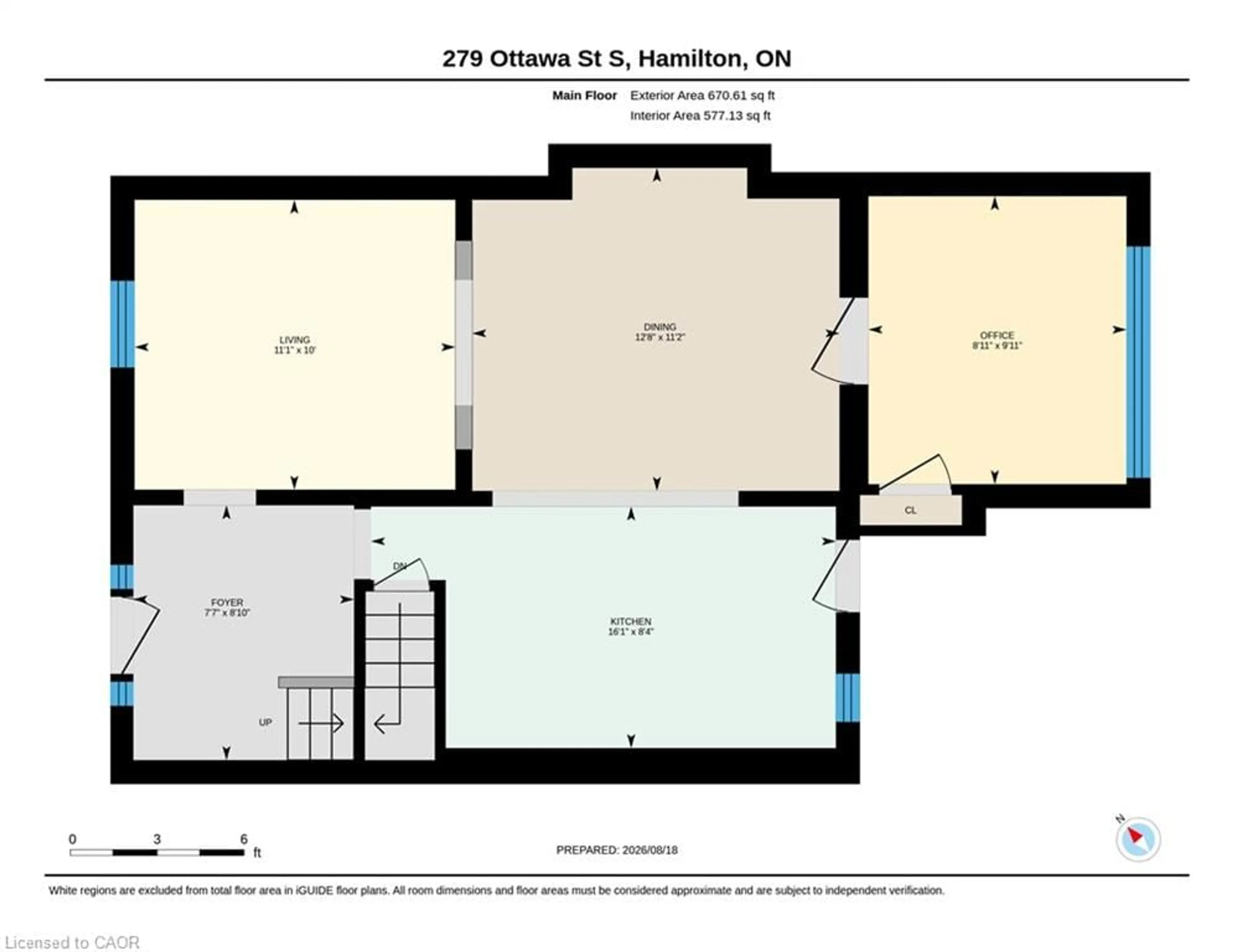 Floor plan for 279 Ottawa St, Hamilton Ontario L8K 2E9