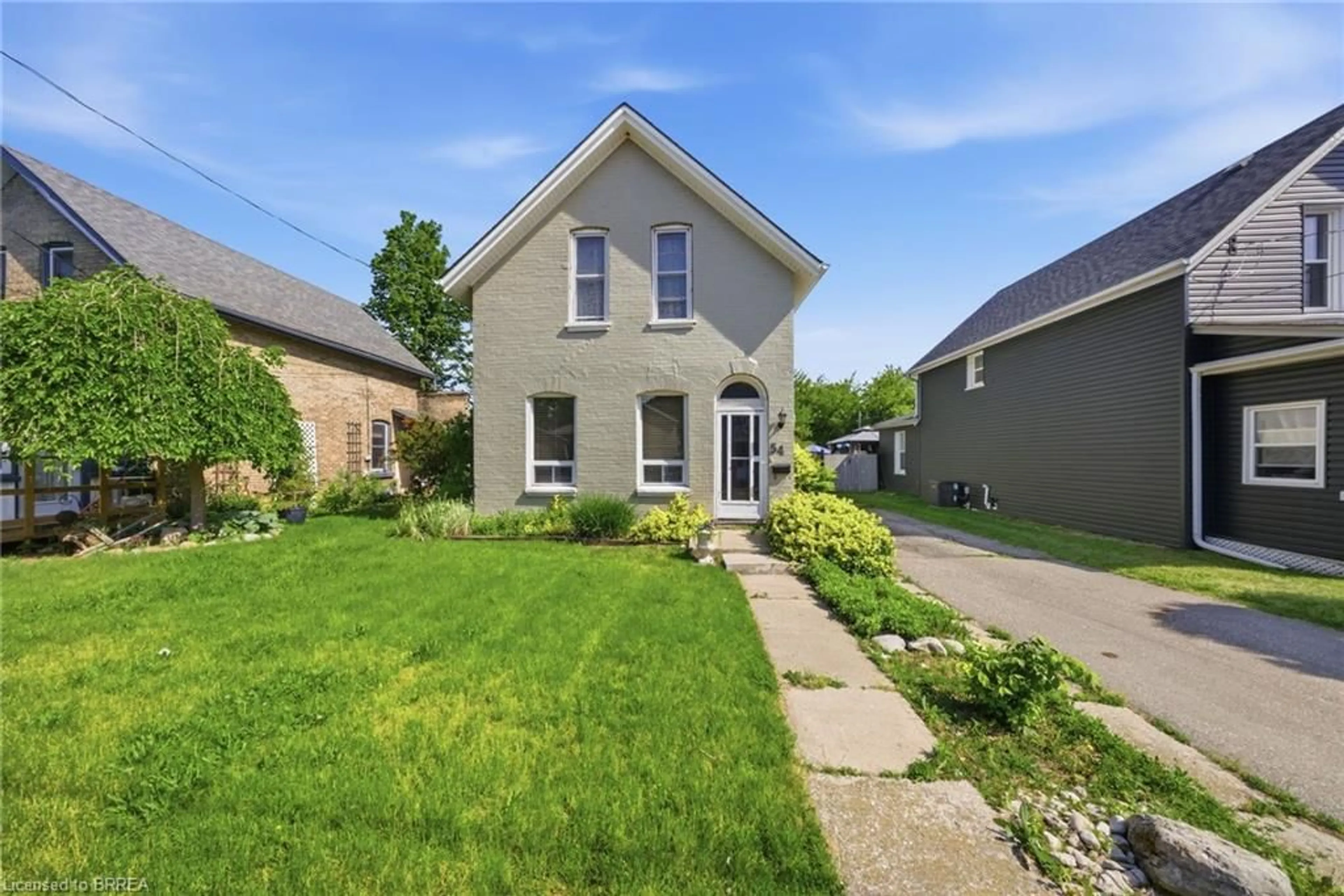 A pic from outside/outdoor area/front of a property/back of a property/a pic from drone, street for 54 Mary St, Brantford Ontario N3S 3B1