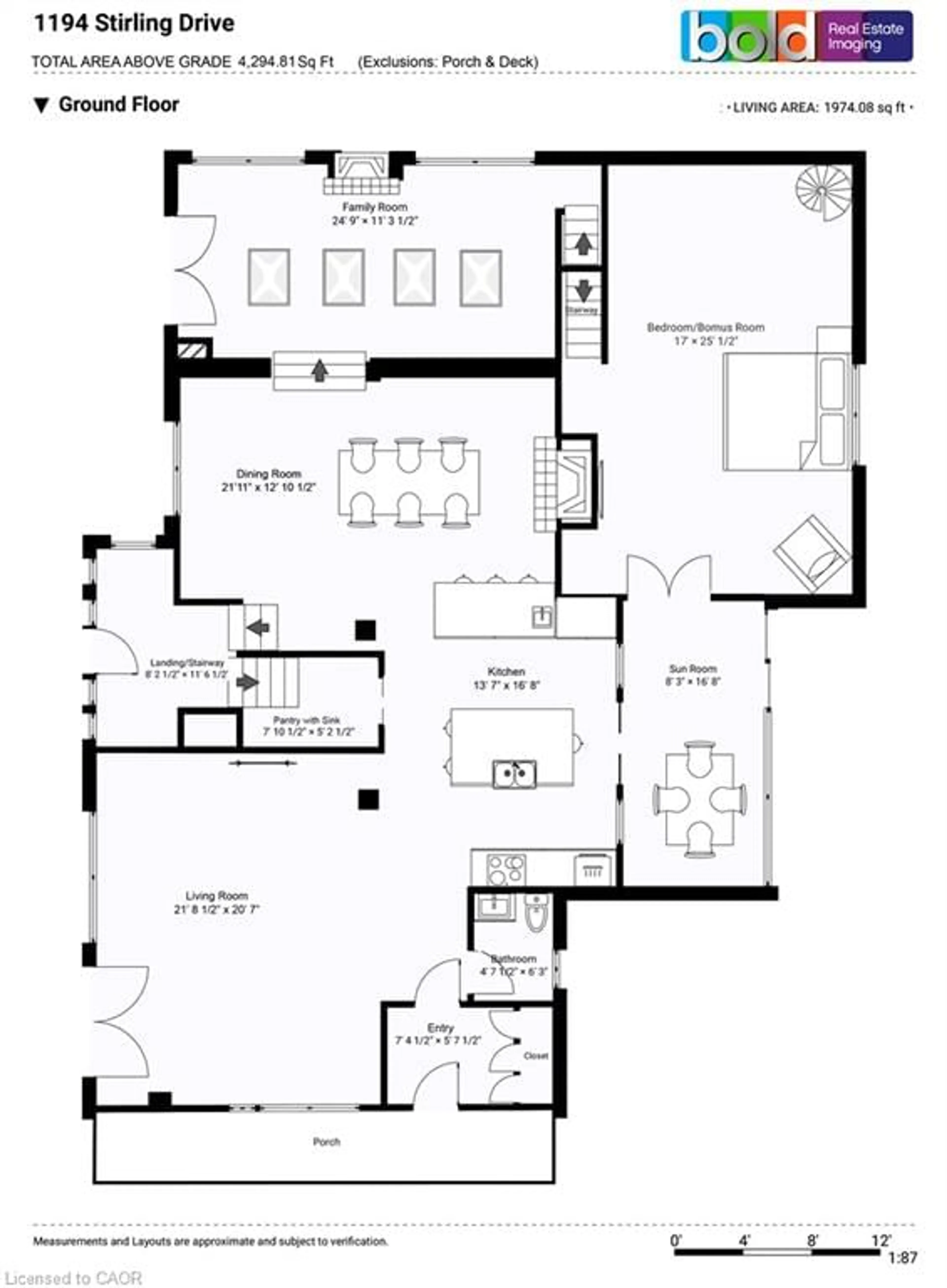 Floor plan for 1194 Stirling Dr, Oakville Ontario L6L 1E6
