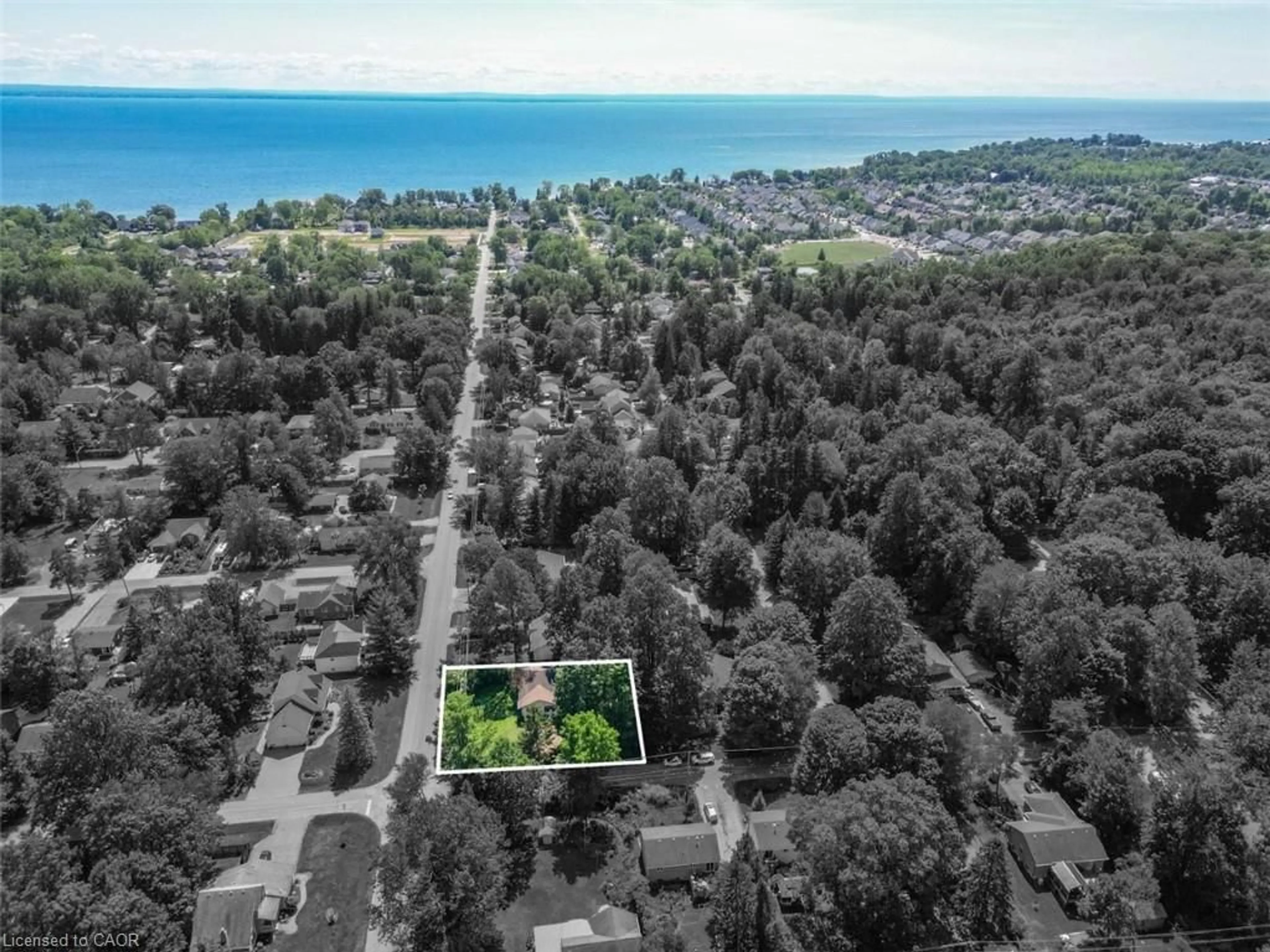 A pic from outside/outdoor area/front of a property/back of a property/a pic from drone, water/lake/river/ocean view for 3353 Hyman Ave, Ridgeway Ontario L0S 1N0