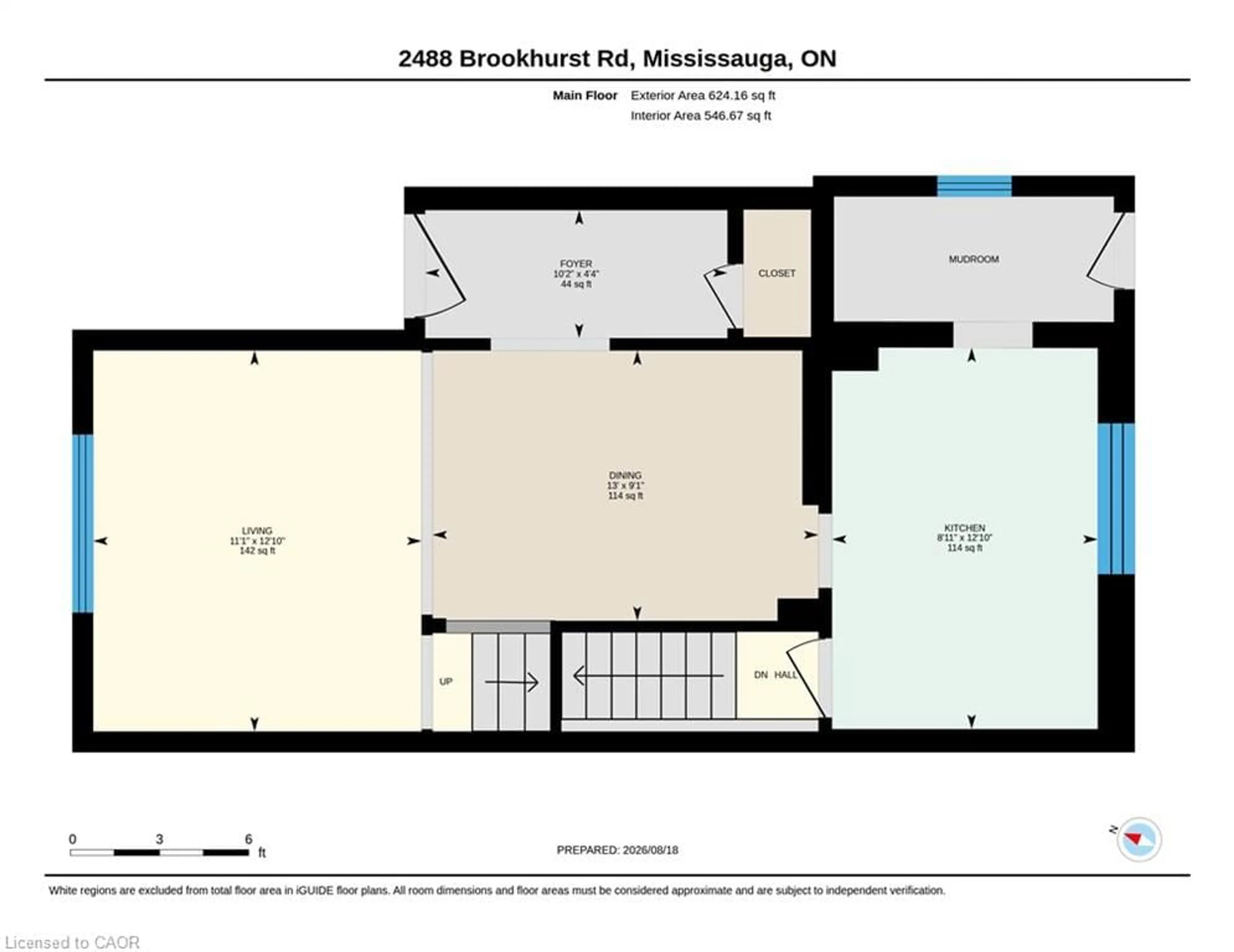 Floor plan for 2488 Brookhurst Rd, Mississauga Ontario L5J 1R3