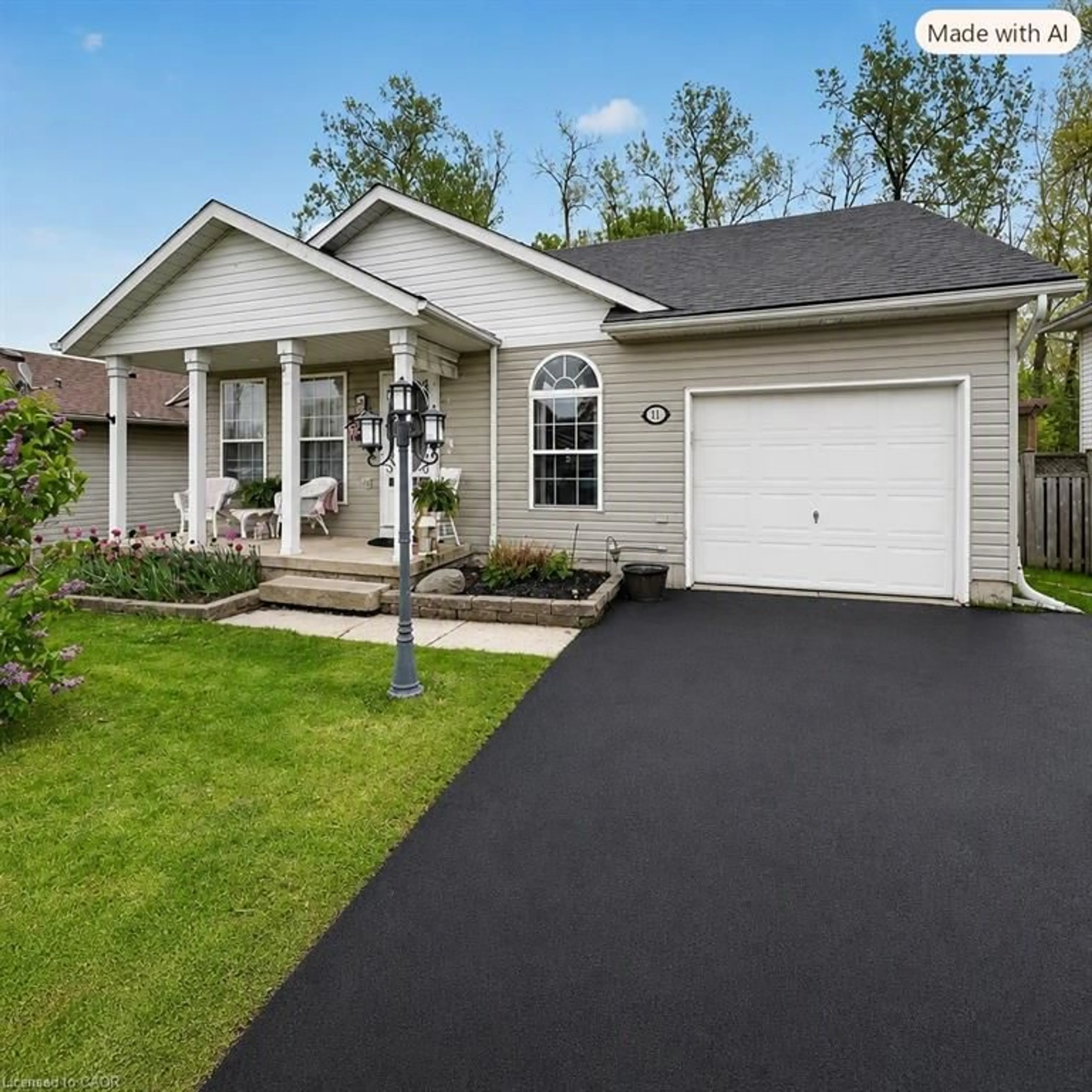 Home with vinyl exterior material, street for 11 Rochelle Cres, Ridgeway Ontario L0S 1N0