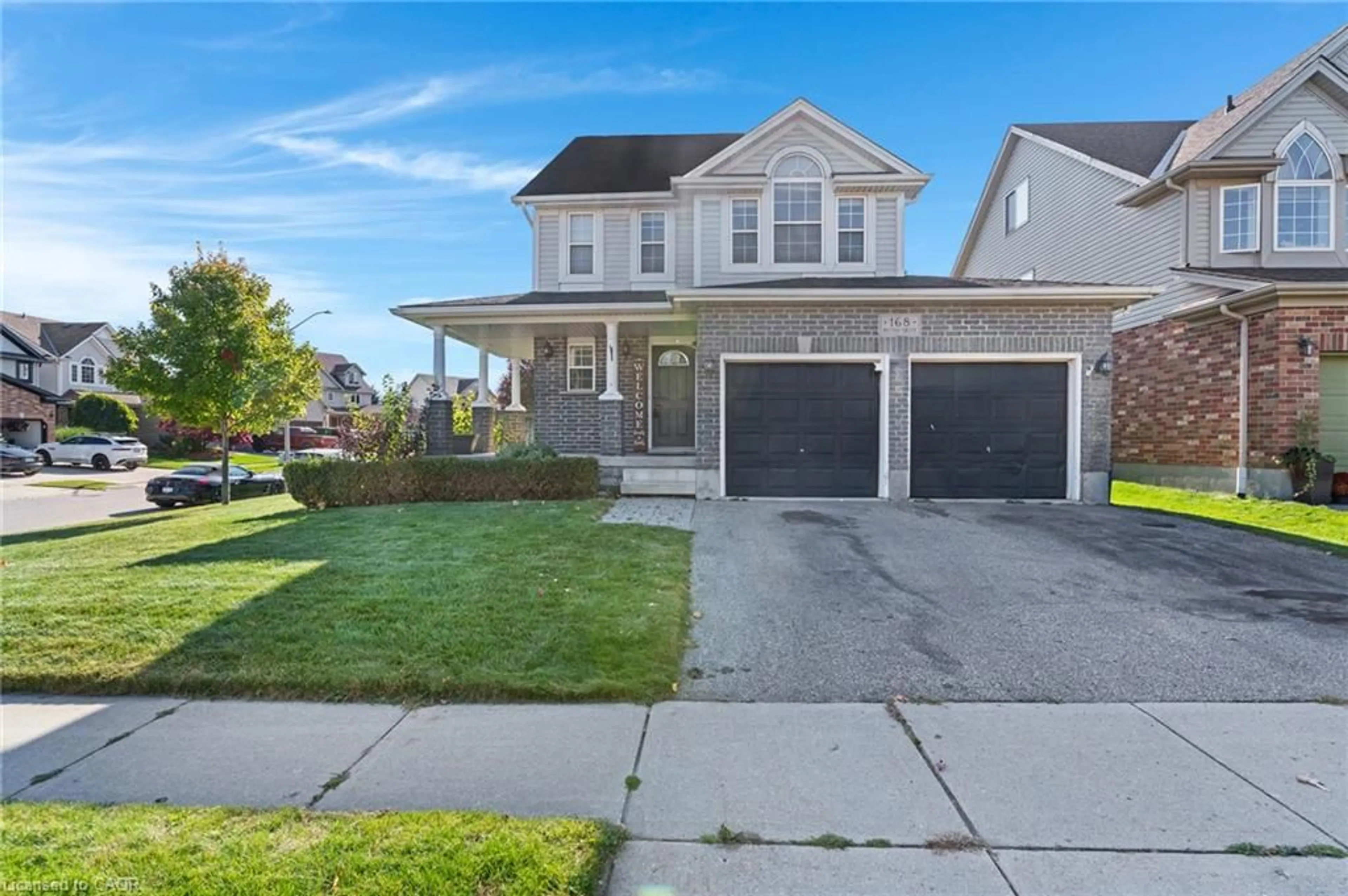 Home with vinyl exterior material, street for 168 Patton Dr, Cambridge Ontario N3C 4L5