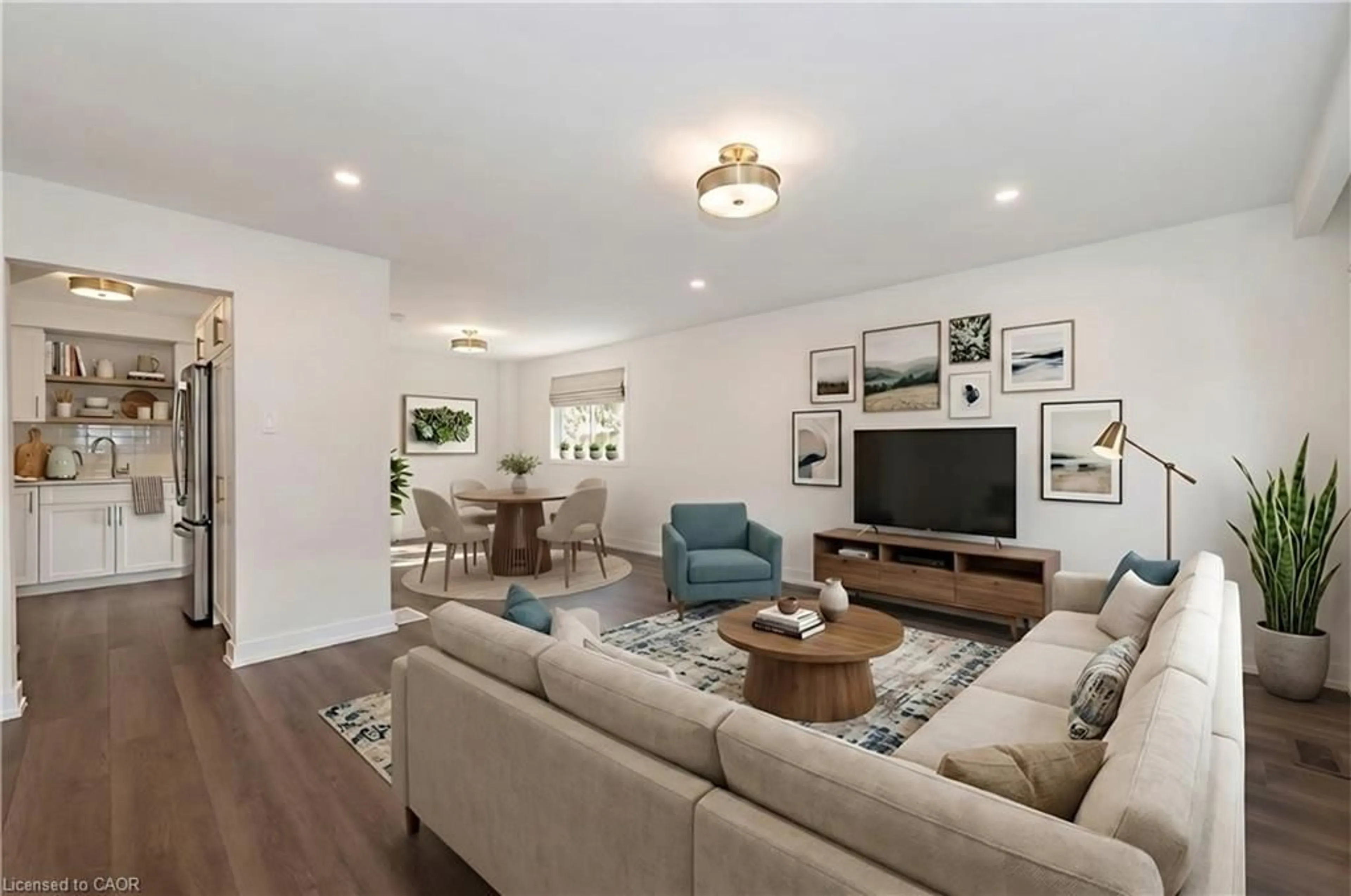 Living room with furniture, unknown for 108 & 110 Delawana Dr, Hamilton Ontario L8E 1G4