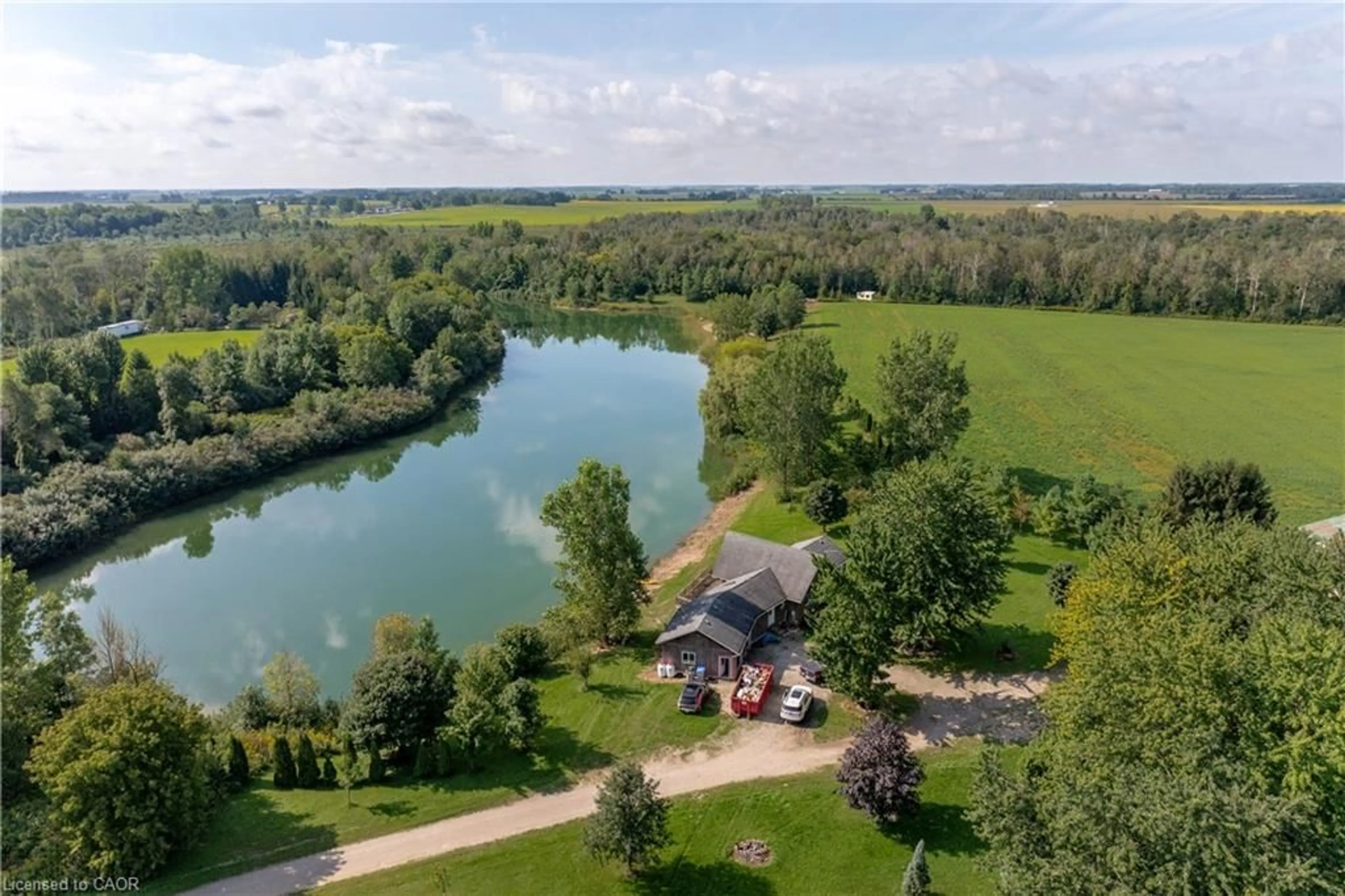 A pic from outside/outdoor area/front of a property/back of a property/a pic from drone, water/lake/river/ocean view for 44917 Moncrieff Rd, Brussels Ontario N0G 1H0