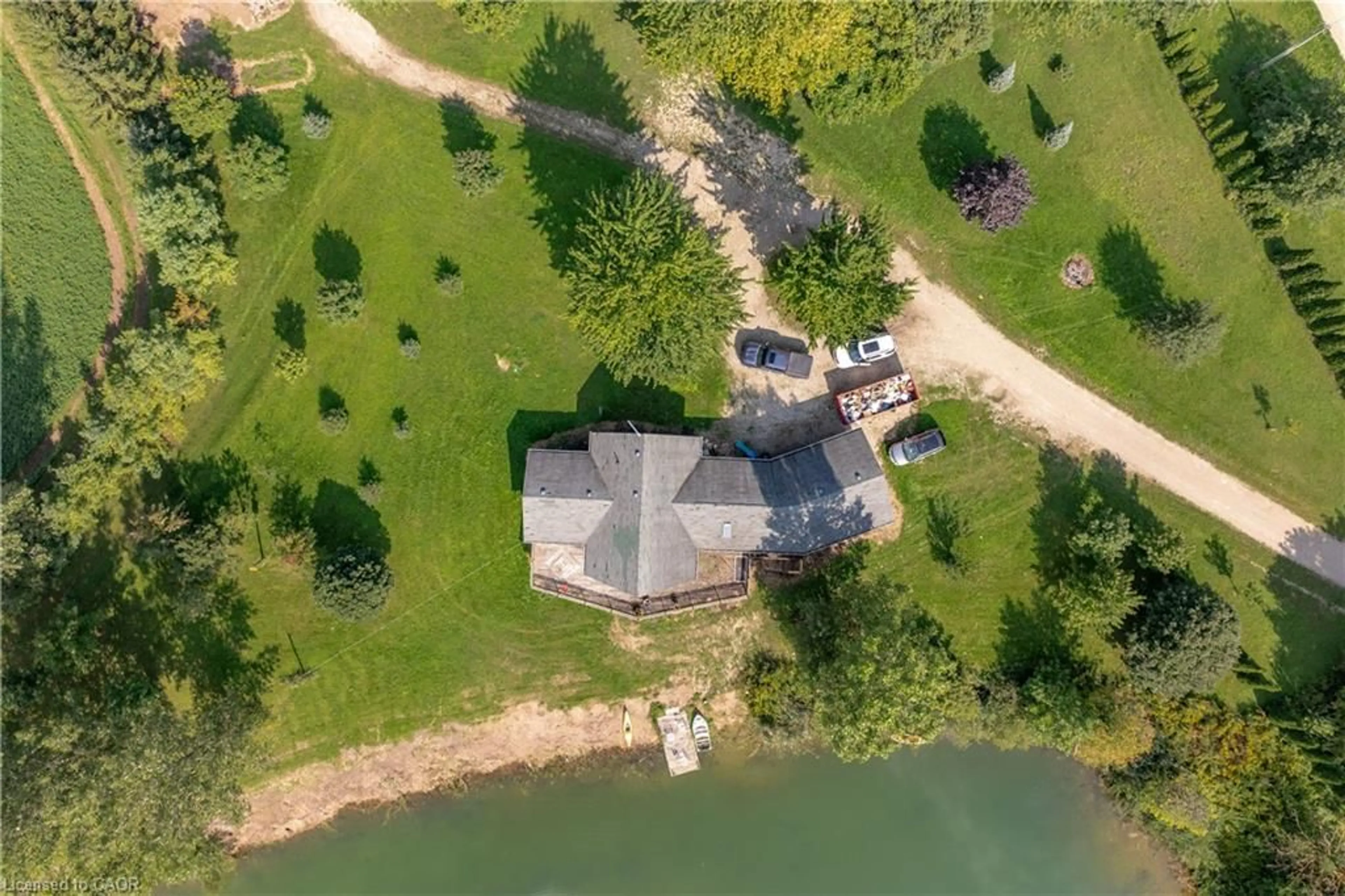 A pic from outside/outdoor area/front of a property/back of a property/a pic from drone, water/lake/river/ocean view for 44917 Moncrieff Rd, Brussels Ontario N0G 1H0