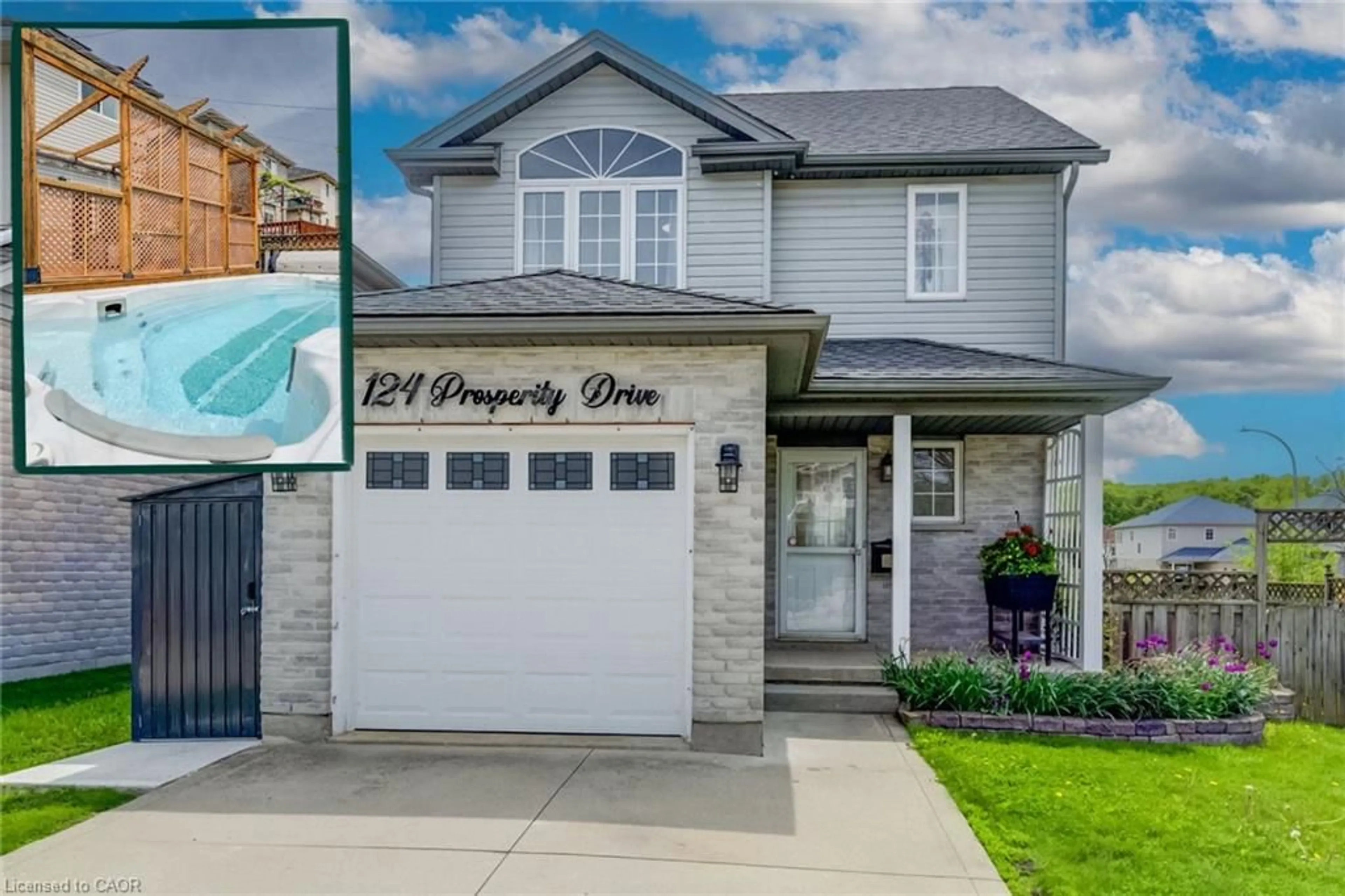 Home with brick exterior material, street for 124 Prosperity Dr, Kitchener Ontario N2E 4E8