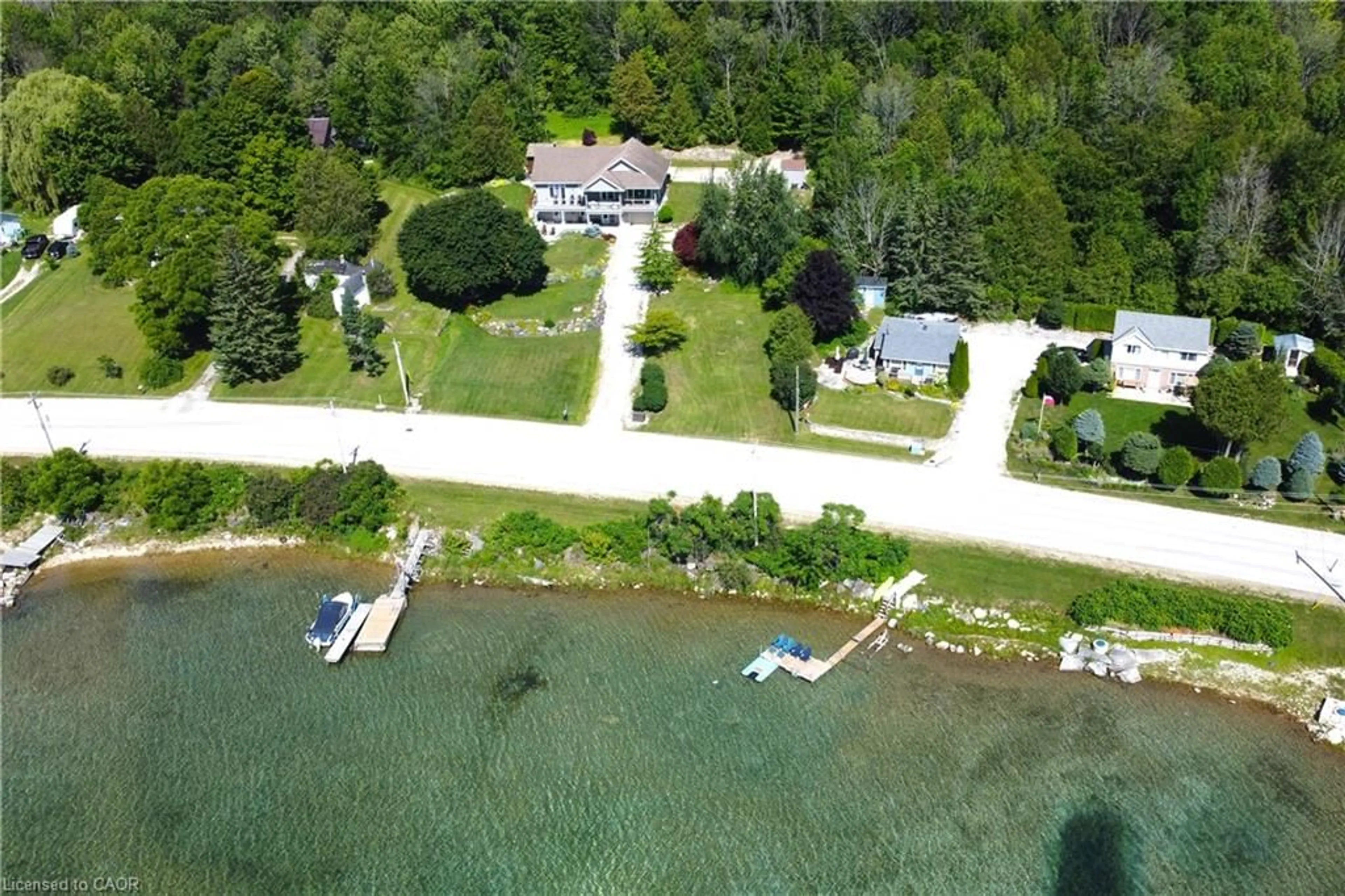 A pic from outside/outdoor area/front of a property/back of a property/a pic from drone, water/lake/river/ocean view for PCL31-1 D9 Bruce Road 9, Wiarton Ontario N0H 2T0