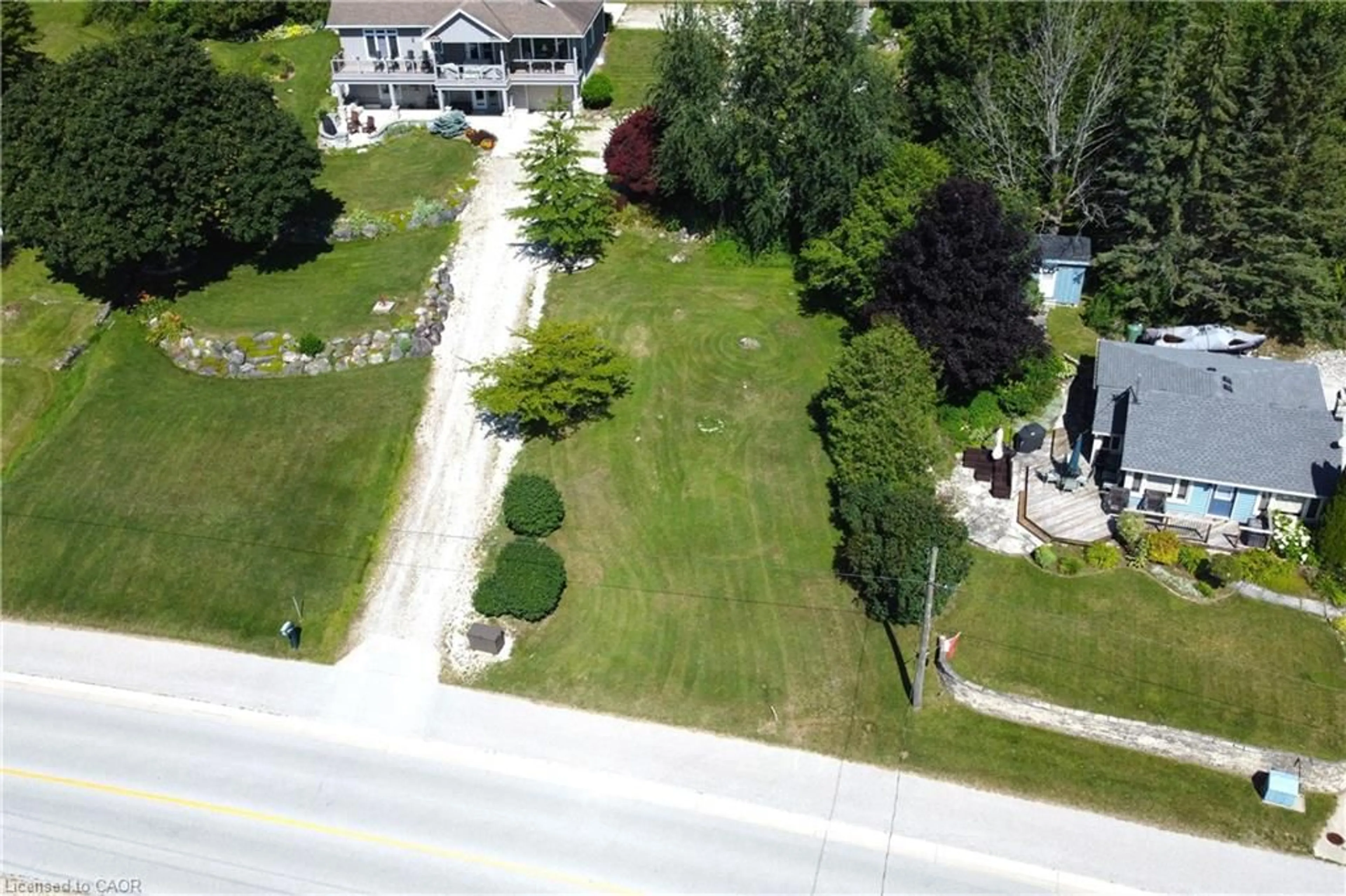 A pic from outside/outdoor area/front of a property/back of a property/a pic from drone, street for PCL31-1 D9 Bruce Road 9, Wiarton Ontario N0H 2T0