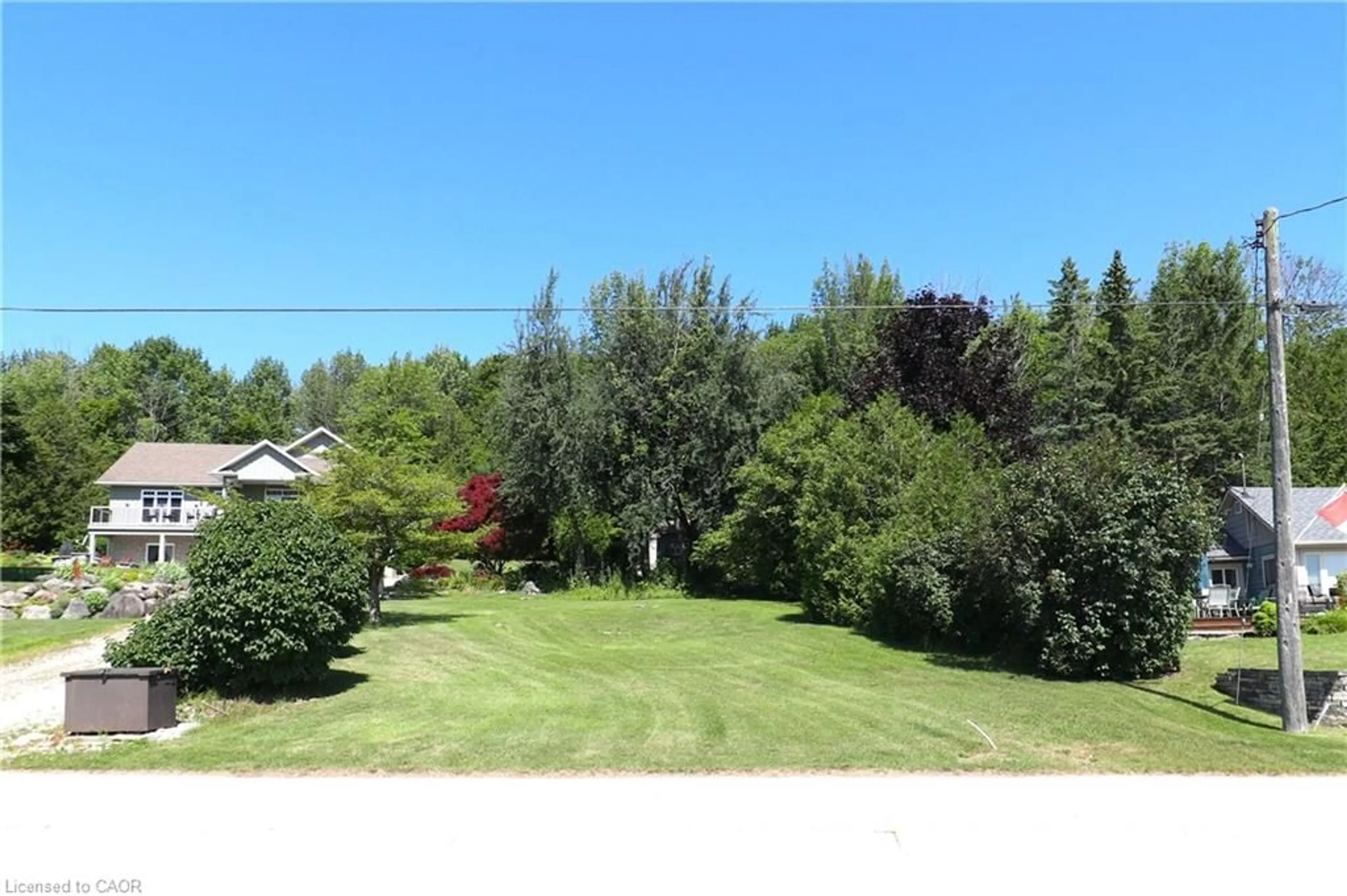 A pic from outside/outdoor area/front of a property/back of a property/a pic from drone, forest/trees view for PCL31-1 D9 Bruce Road 9, Wiarton Ontario N0H 2T0