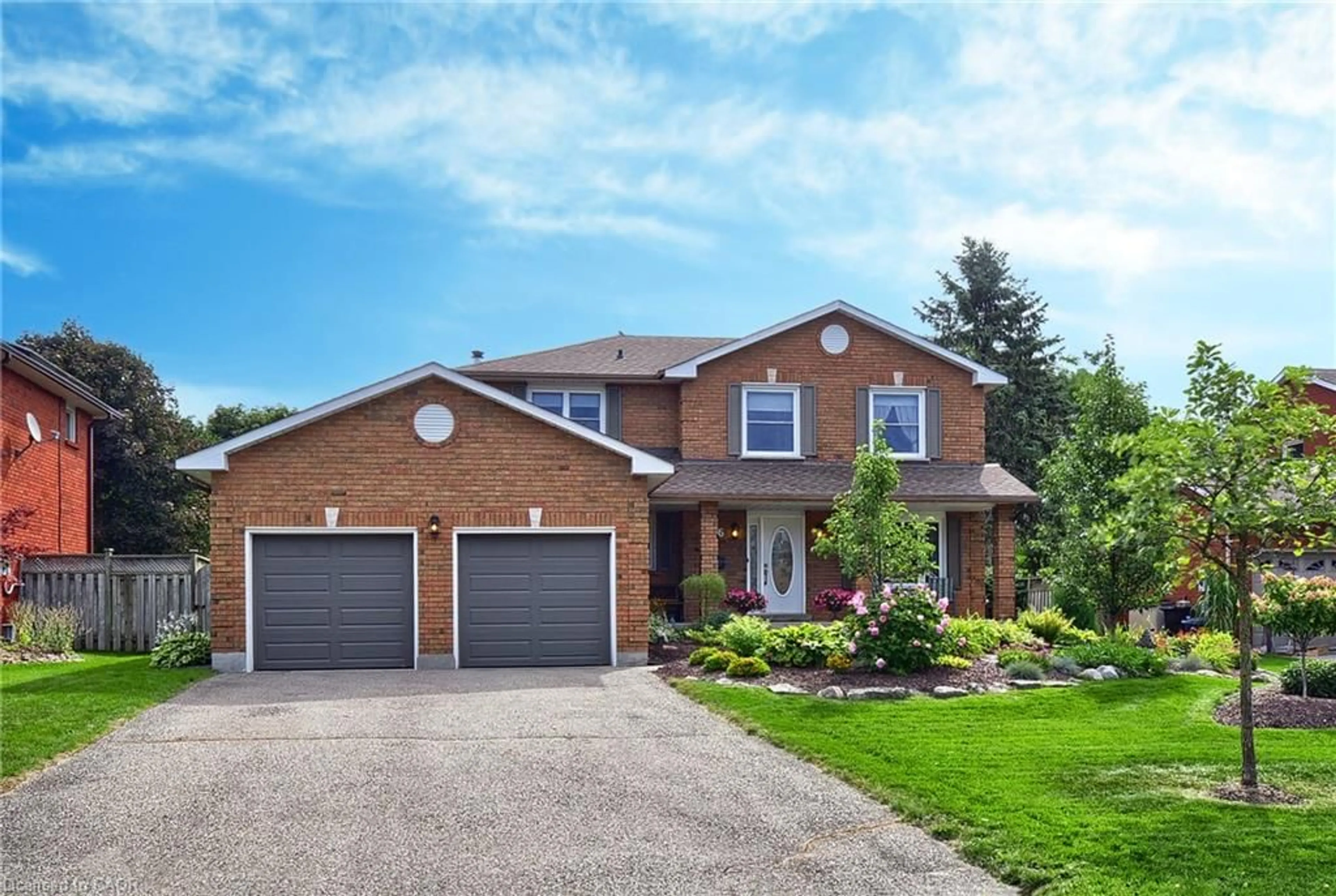 Home with brick exterior material, street for 46 Douglas Dr, Ayr Ontario N0B 1E0