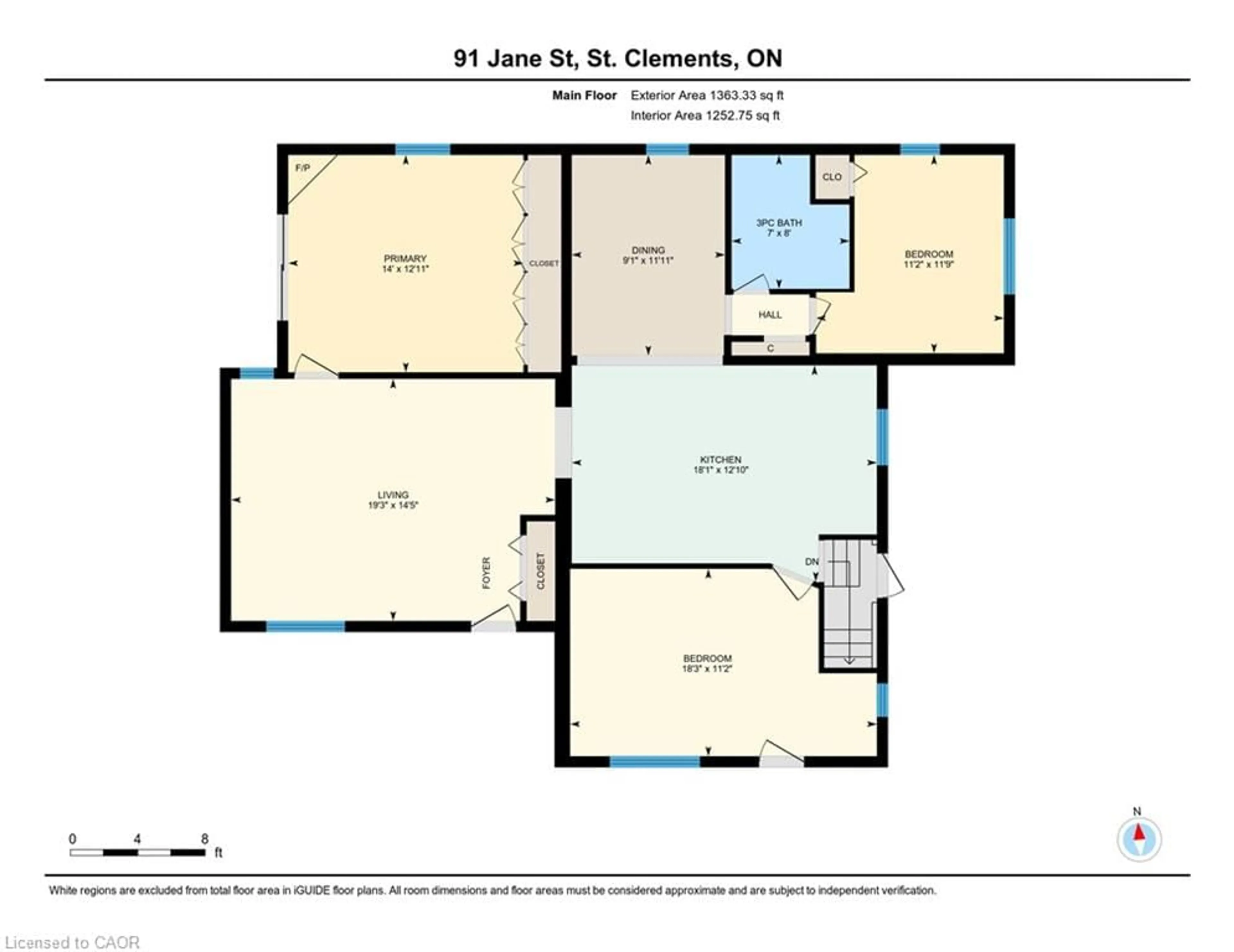 Floor plan for 91 Jane St, St. Clements Ontario N0B 2M0