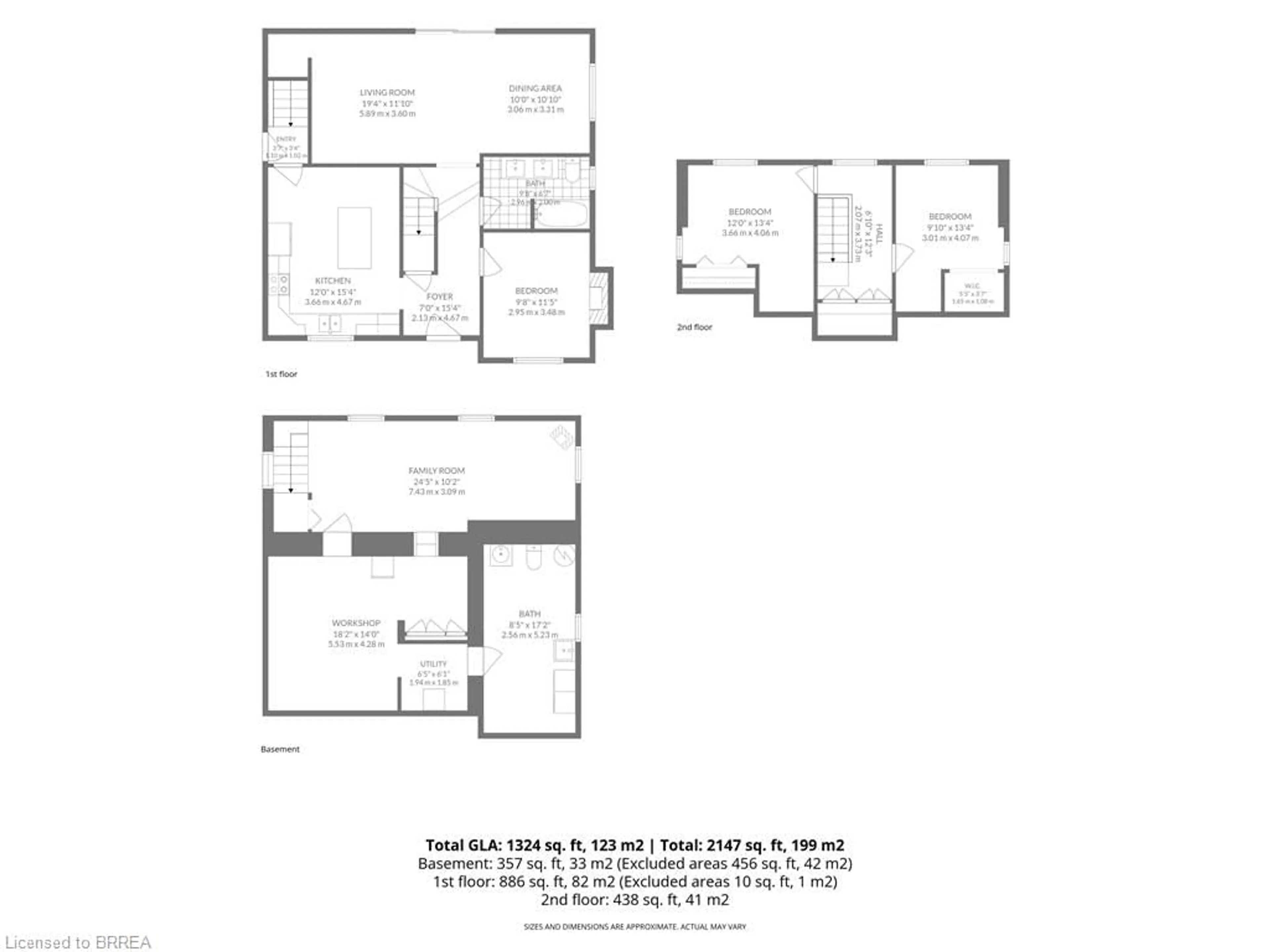 Floor plan for 33 Wood St, Brantford Ontario N3R 2K7
