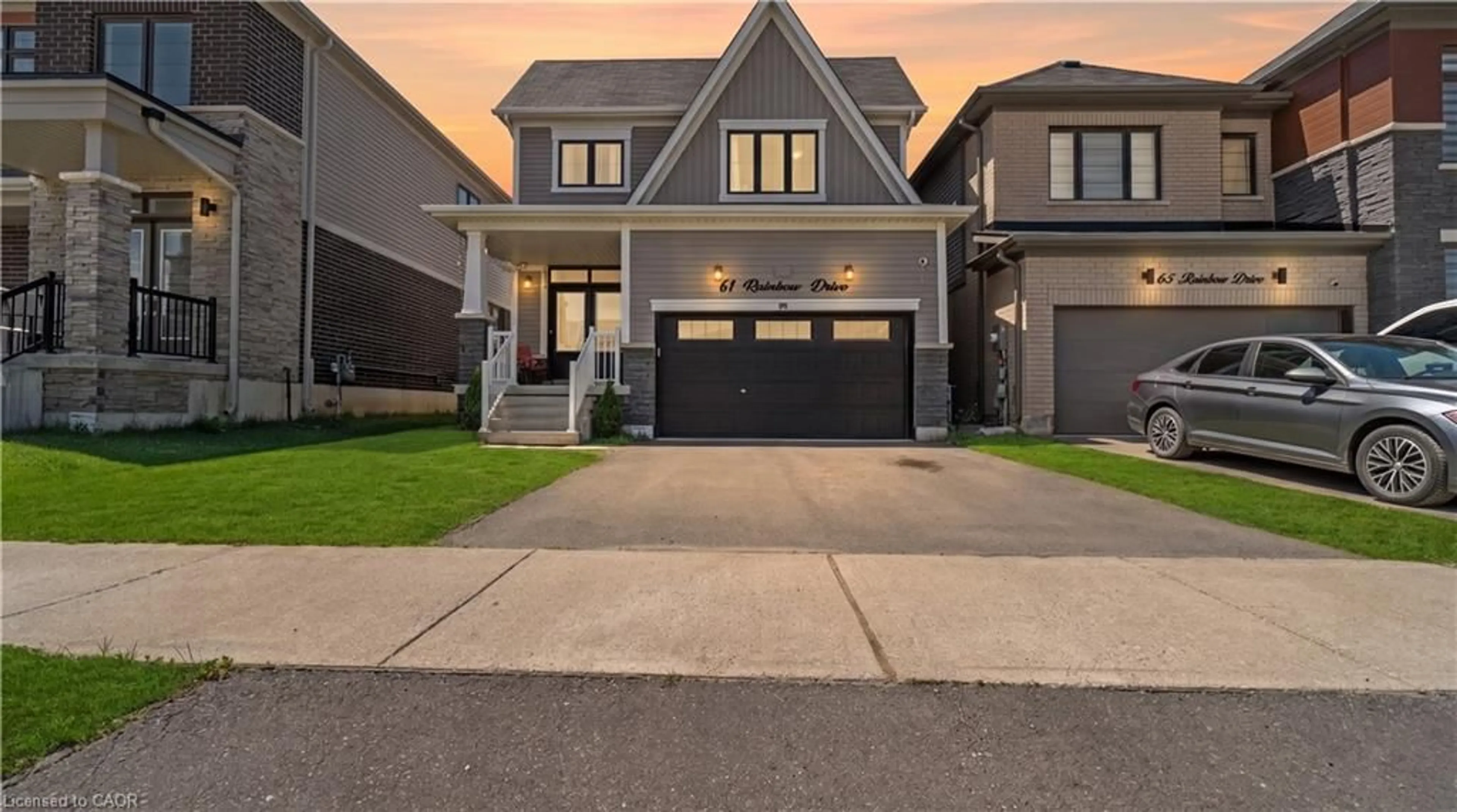 Home with brick exterior material, street for 61 Rainbow Dr, Caledonia Ontario N3W 0E7