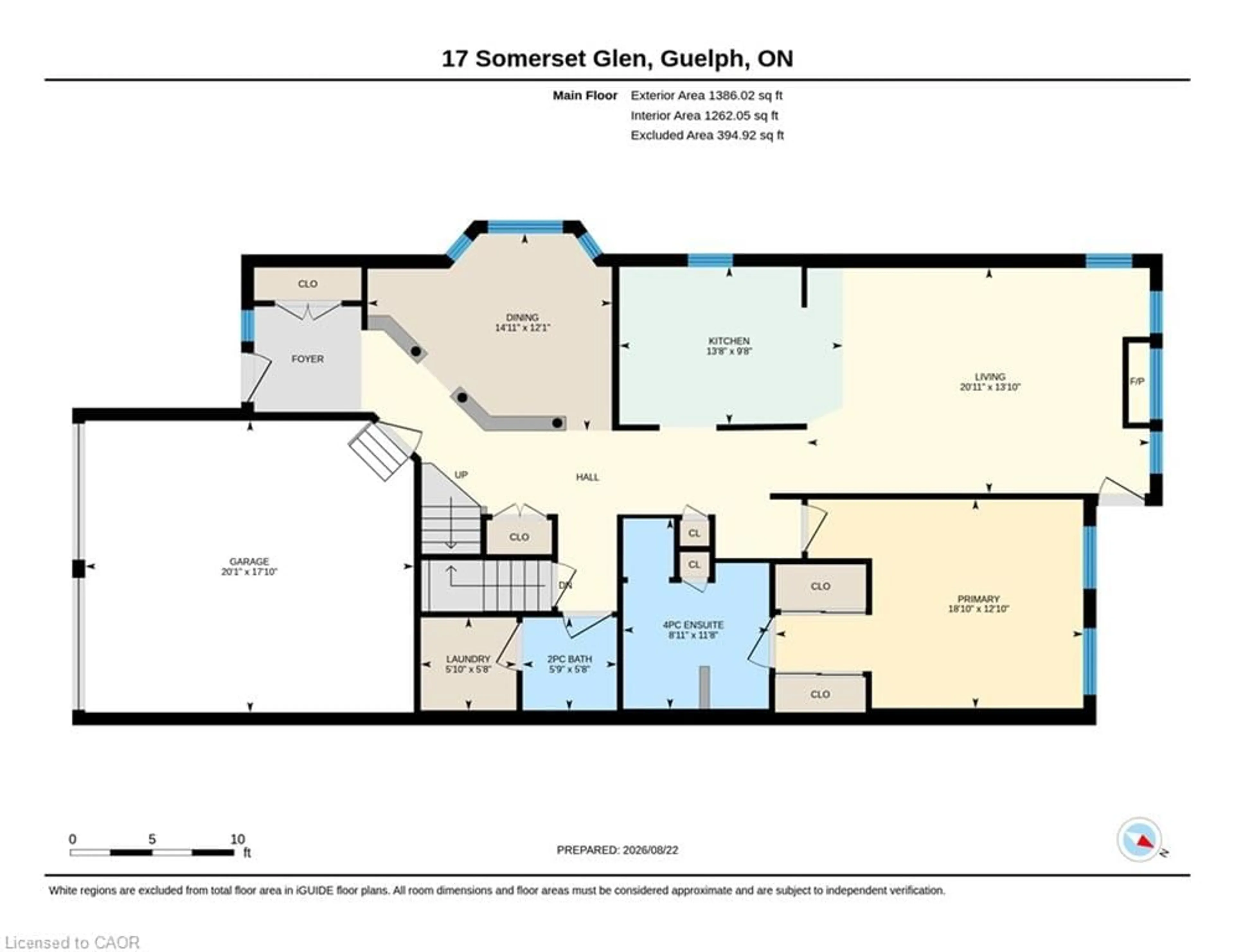 Floor plan for 17 Somerset Glen&, Guelph Ontario N1G 5G1