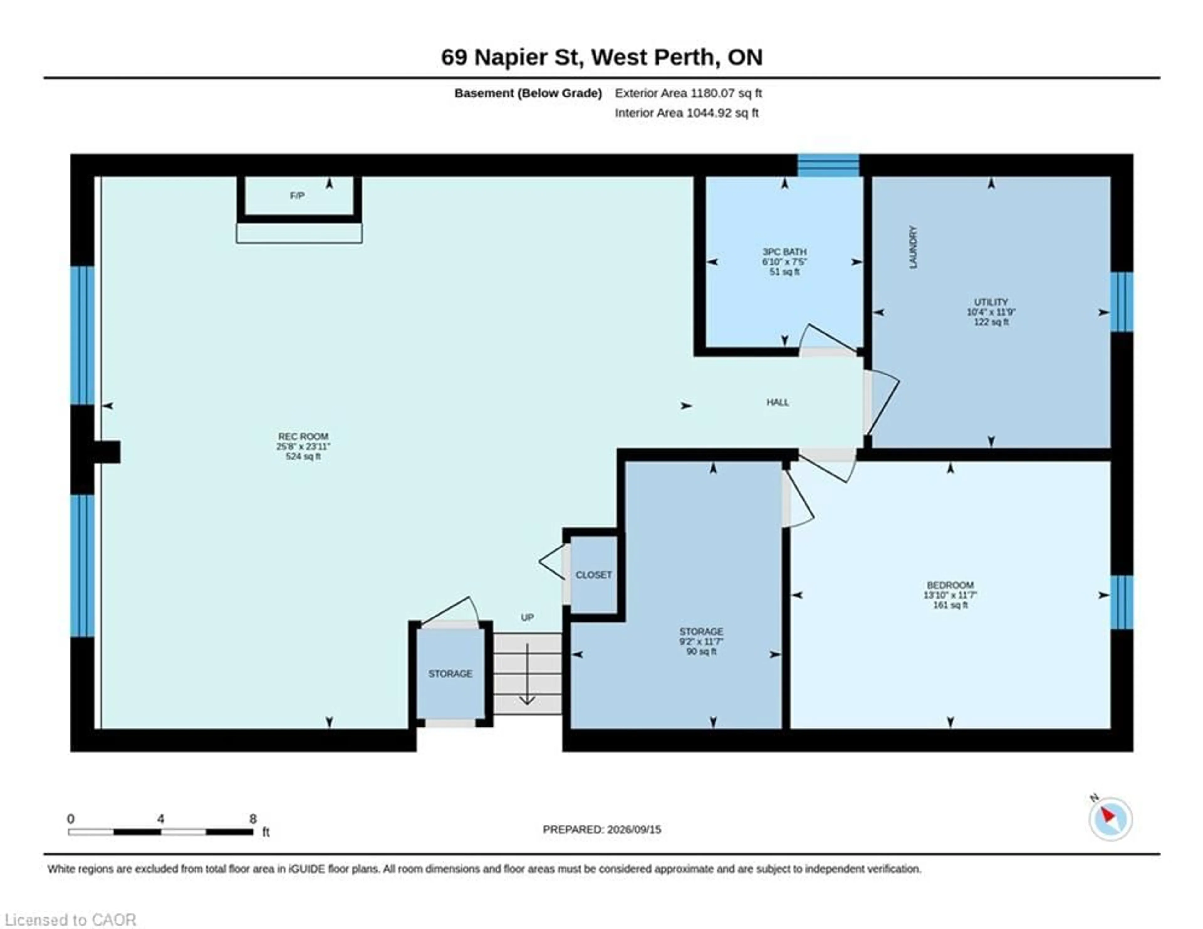 Floor plan for 69 Napier St, Mitchell Ontario N0K 1N0