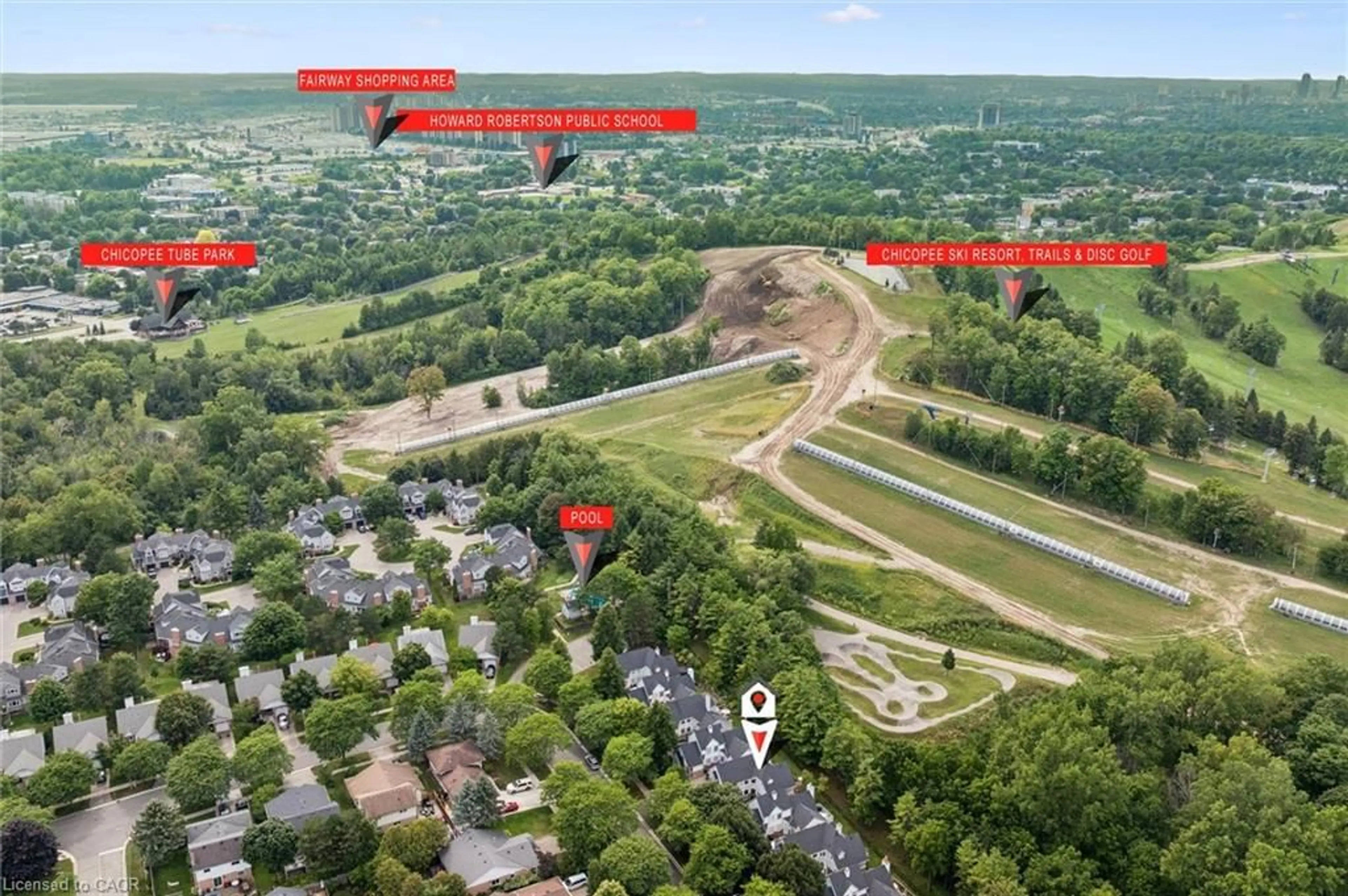 A pic from outside/outdoor area/front of a property/back of a property/a pic from drone, unknown for 45 Quinte Cres, Kitchener Ontario N2A 3J8