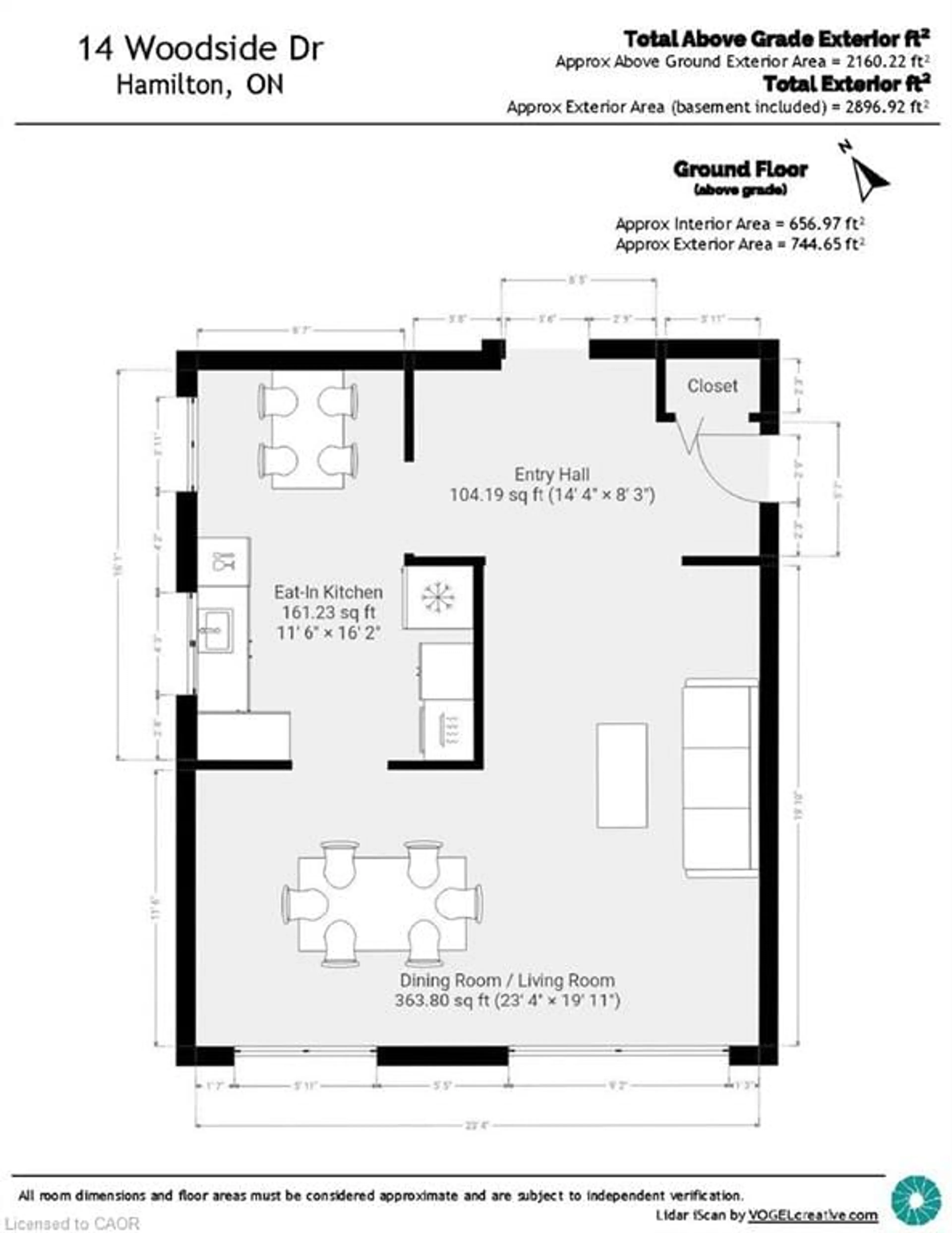 Floor plan for 14 Woodside Dr, Hamilton Ontario L8T 1C3