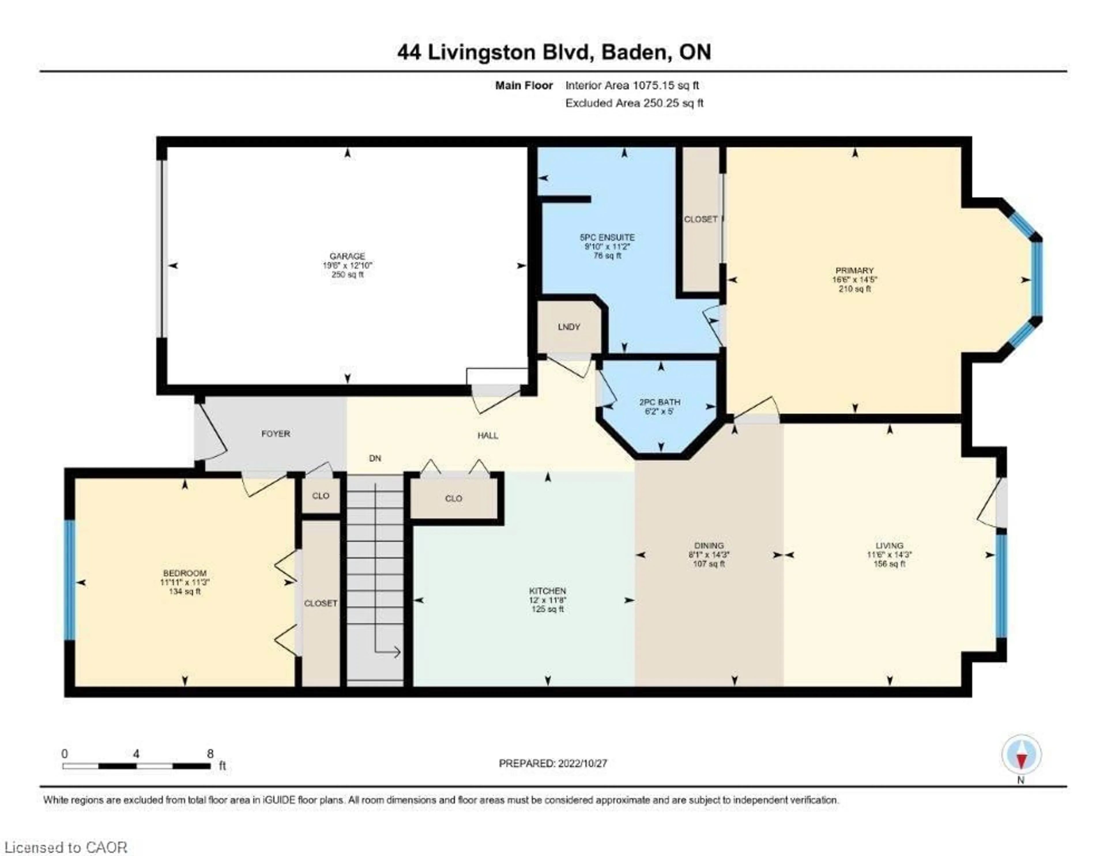 Floor plan for 44 Livingston Blvd #11, Baden Ontario N3A 4M7
