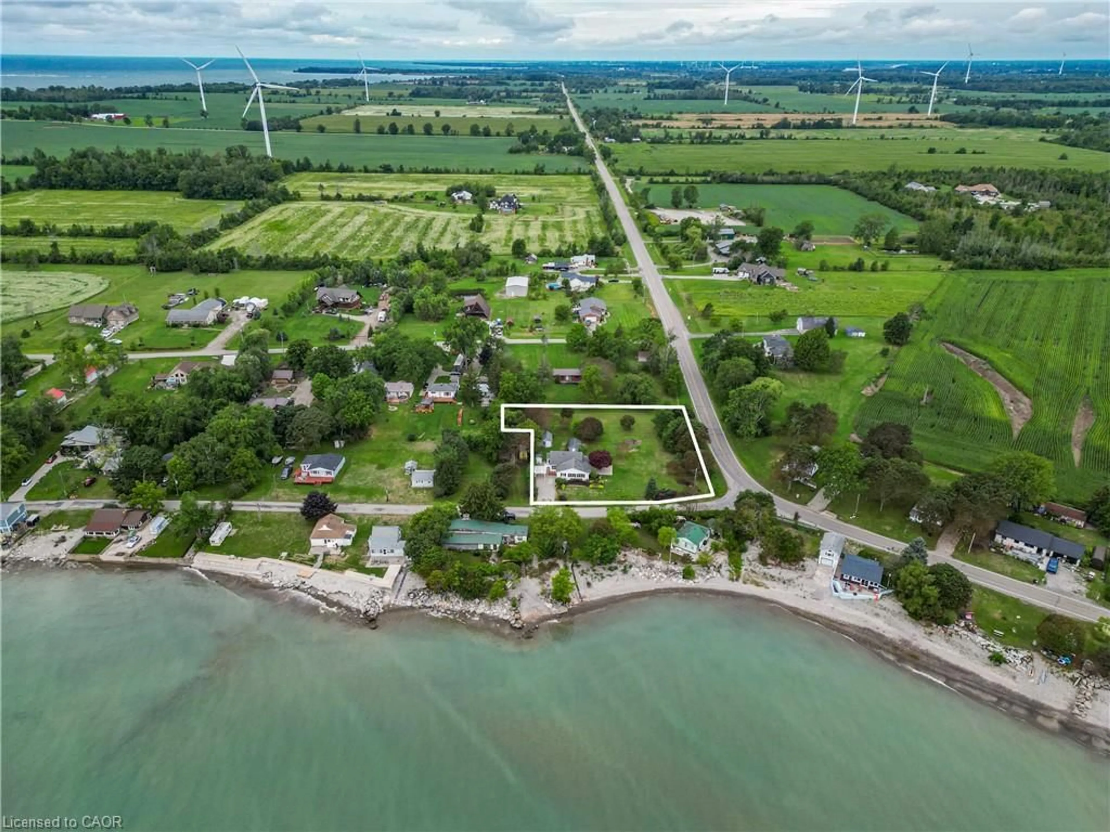 A pic from outside/outdoor area/front of a property/back of a property/a pic from drone, water/lake/river/ocean view for 6 Mohawk Point Rd, Dunnville Ontario N0A 1K0