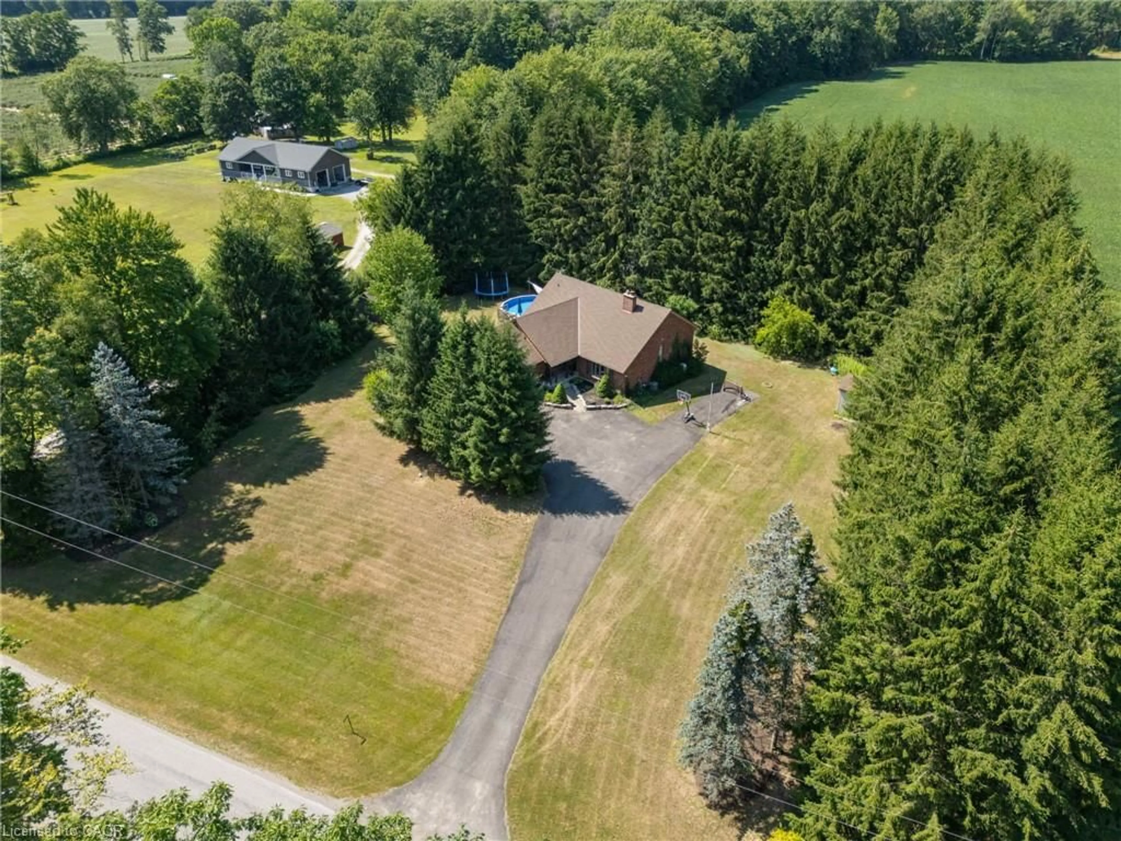 A pic from outside/outdoor area/front of a property/back of a property/a pic from drone, forest/trees view for 1339 Charlotteville Road 7, Simcoe Ontario N3Y 4K5