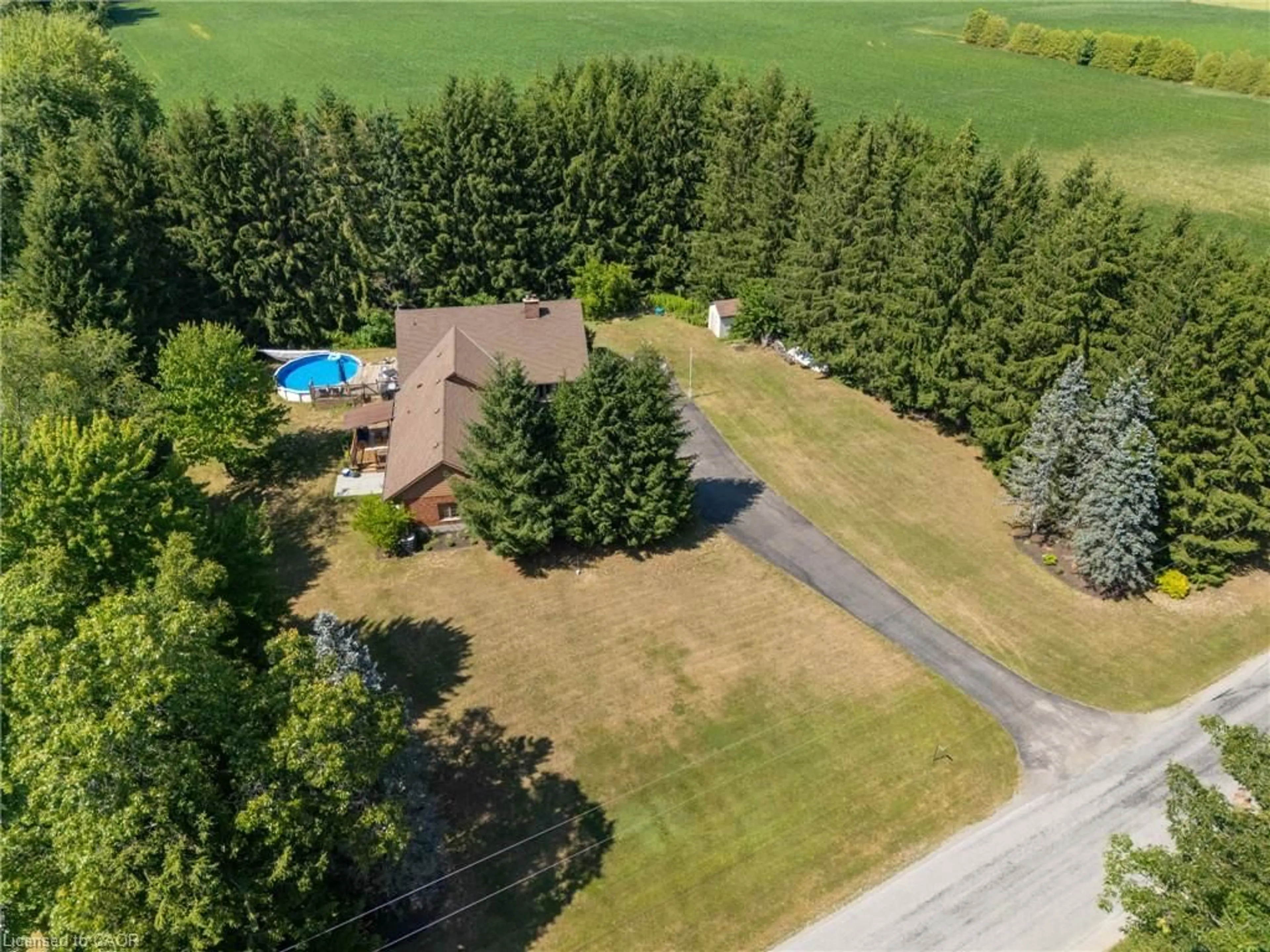 A pic from outside/outdoor area/front of a property/back of a property/a pic from drone, unknown for 1339 Charlotteville Road 7, Simcoe Ontario N3Y 4K5