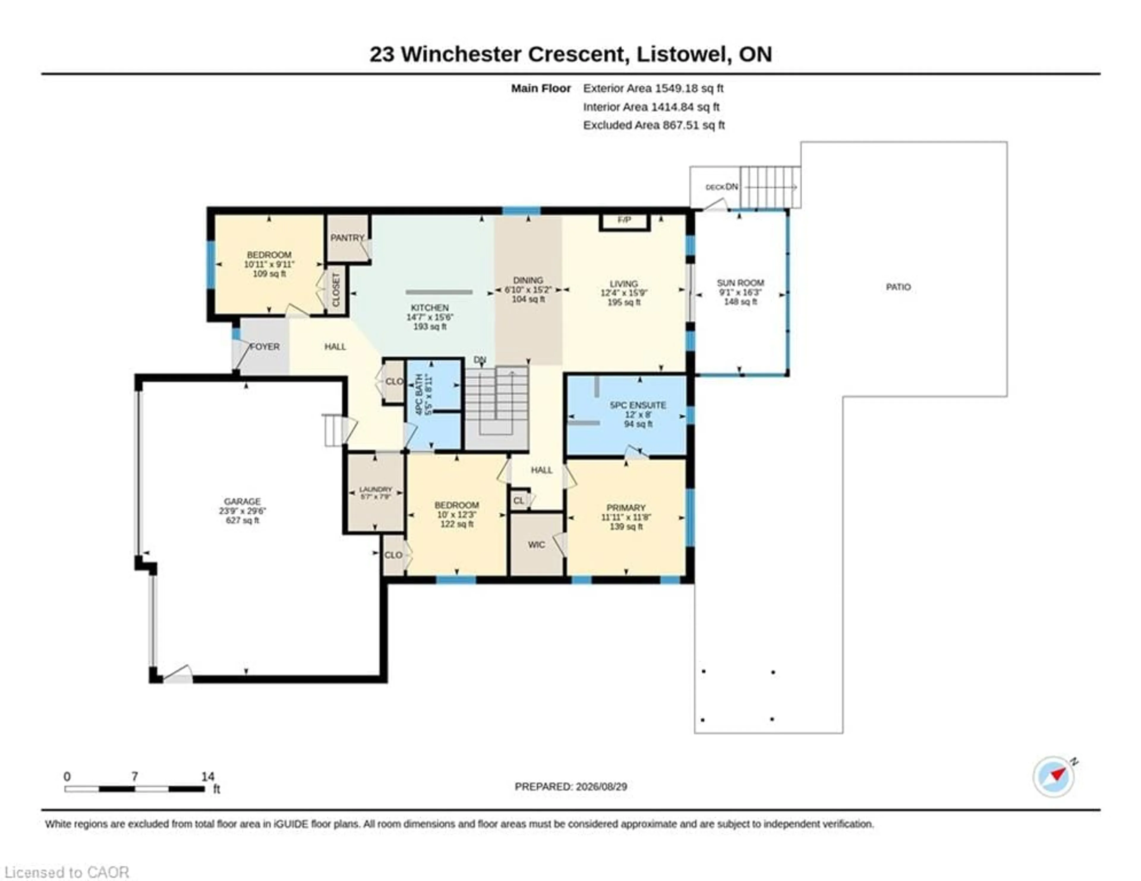 Floor plan for 23 Winchester Cres, Listowel Ontario N4W 0J8