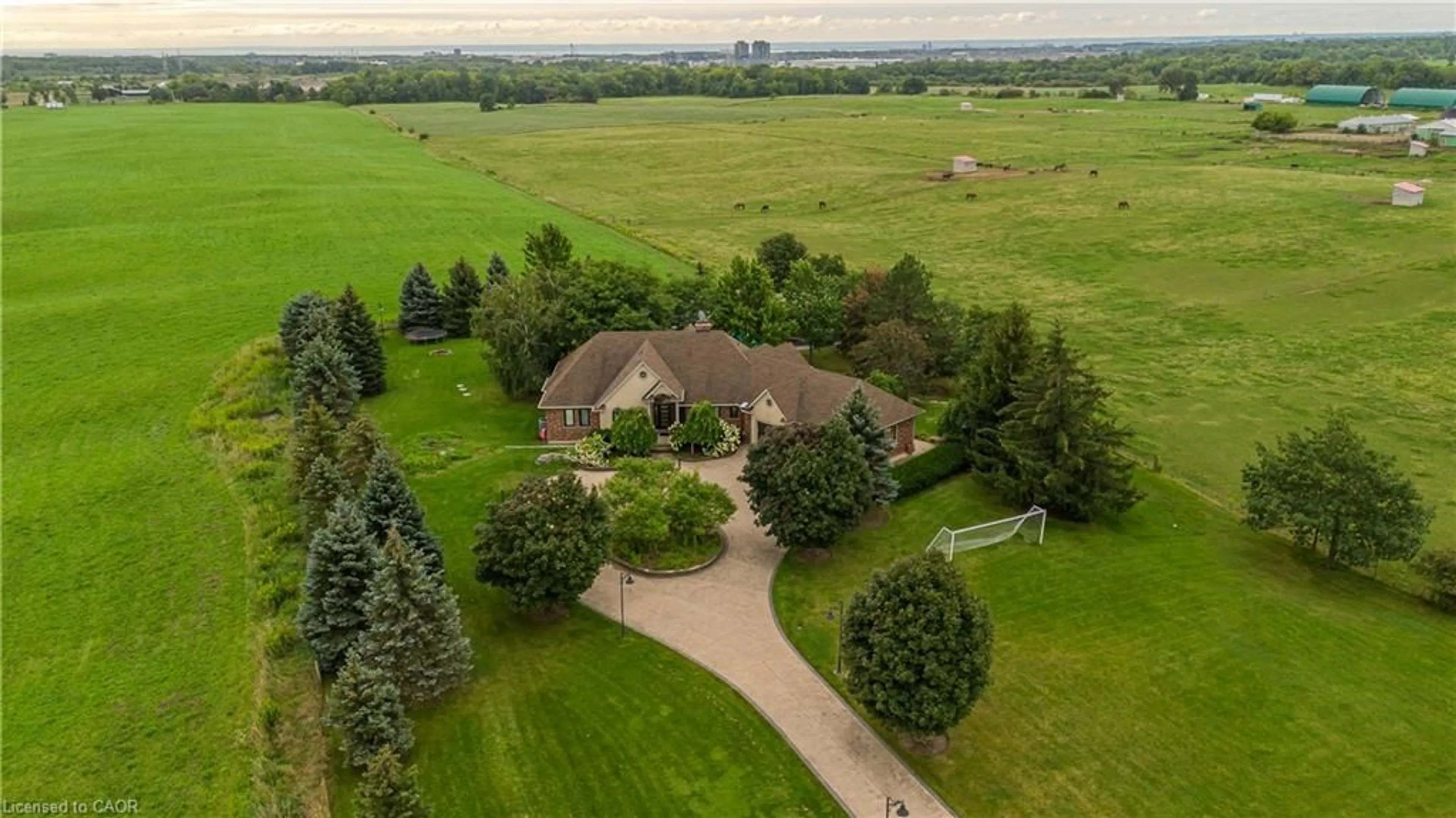 A pic from outside/outdoor area/front of a property/back of a property/a pic from drone, unknown for 5200 No 2 Side Rd, Milton Ontario L9E 0R2